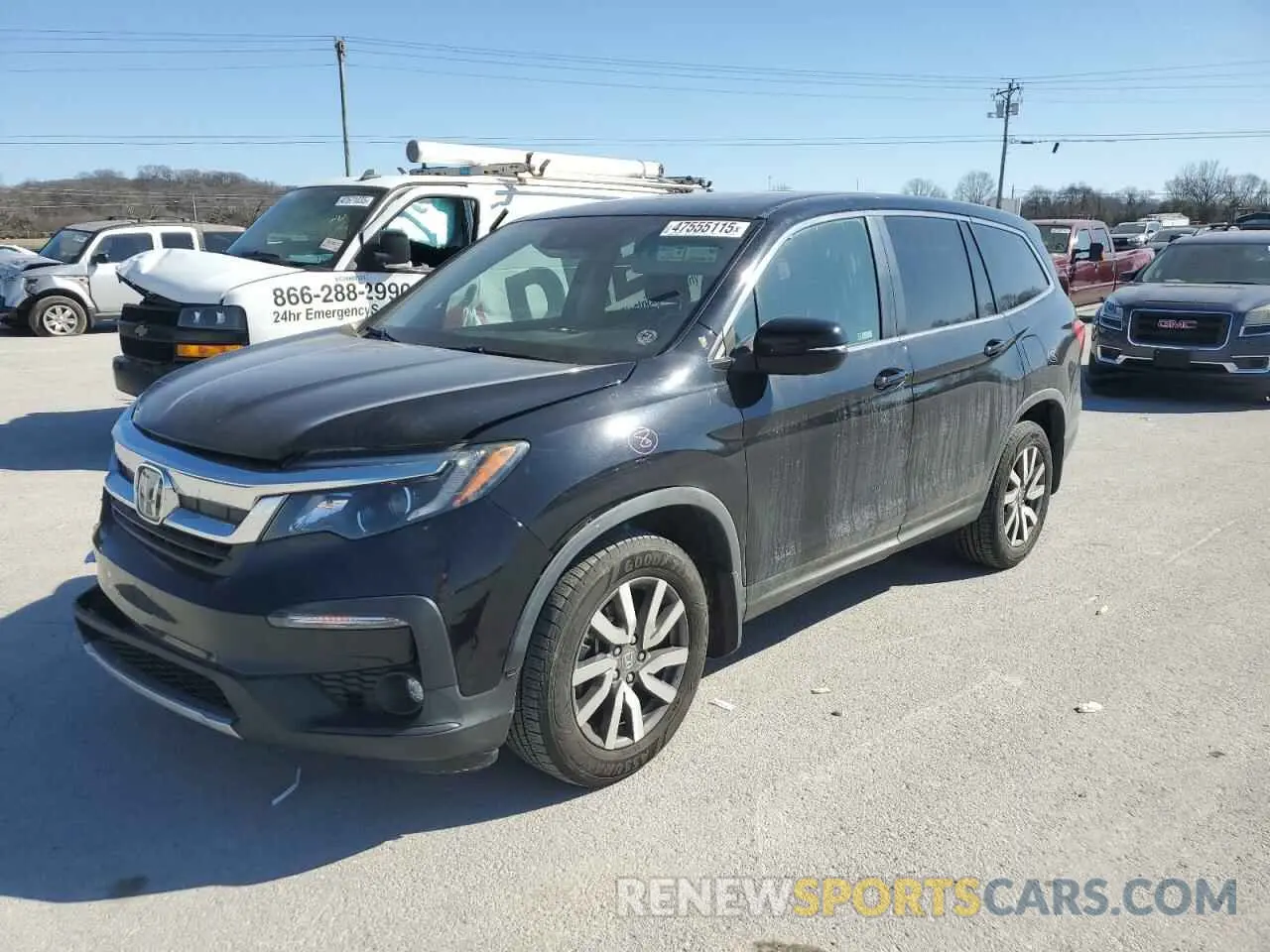 1 Photograph of a damaged car 5FNYF6H56KB101102 HONDA PILOT 2019