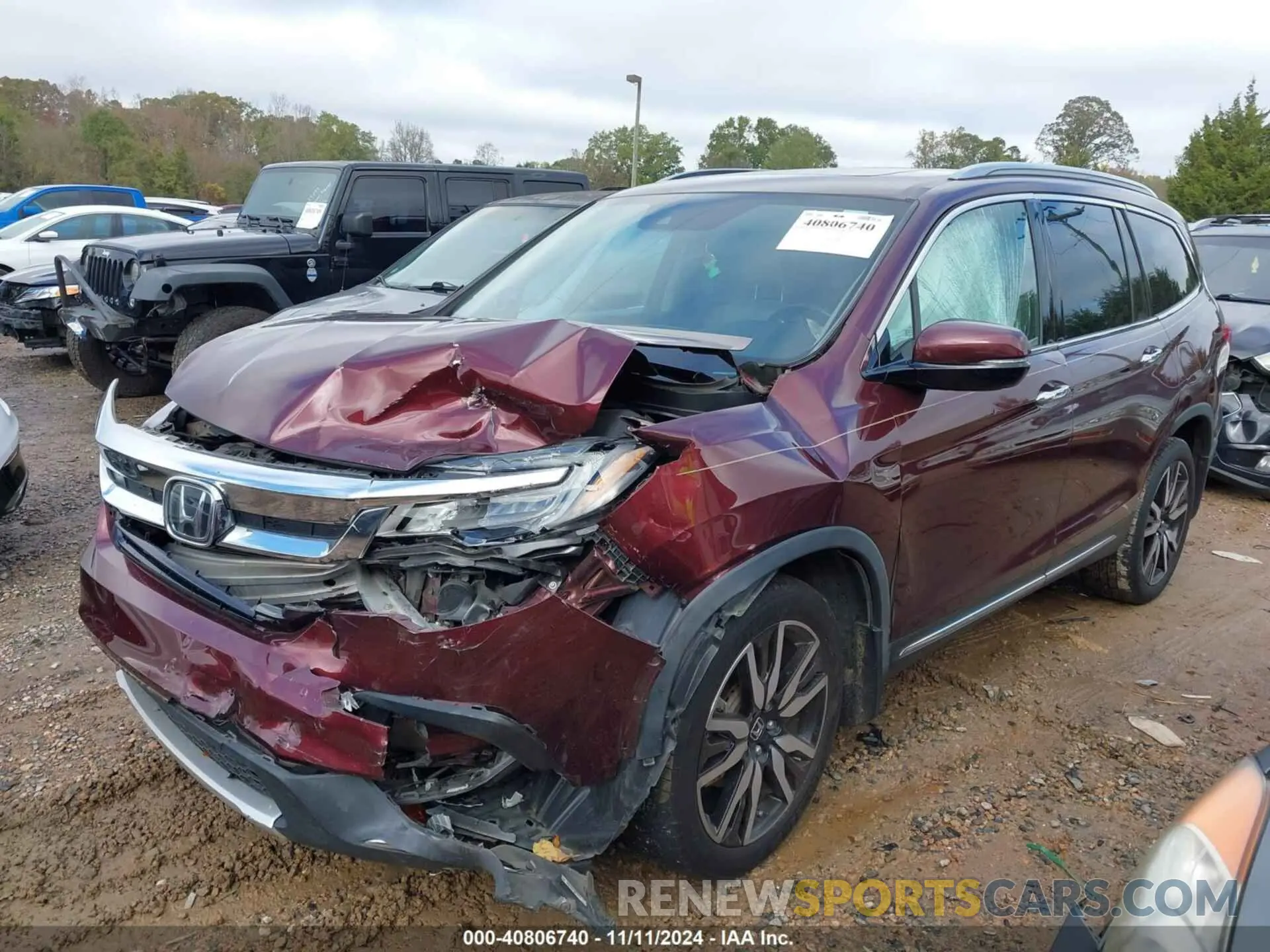 2 Фотография поврежденного автомобиля 5FNYF5H94LB012062 HONDA PILOT 2020