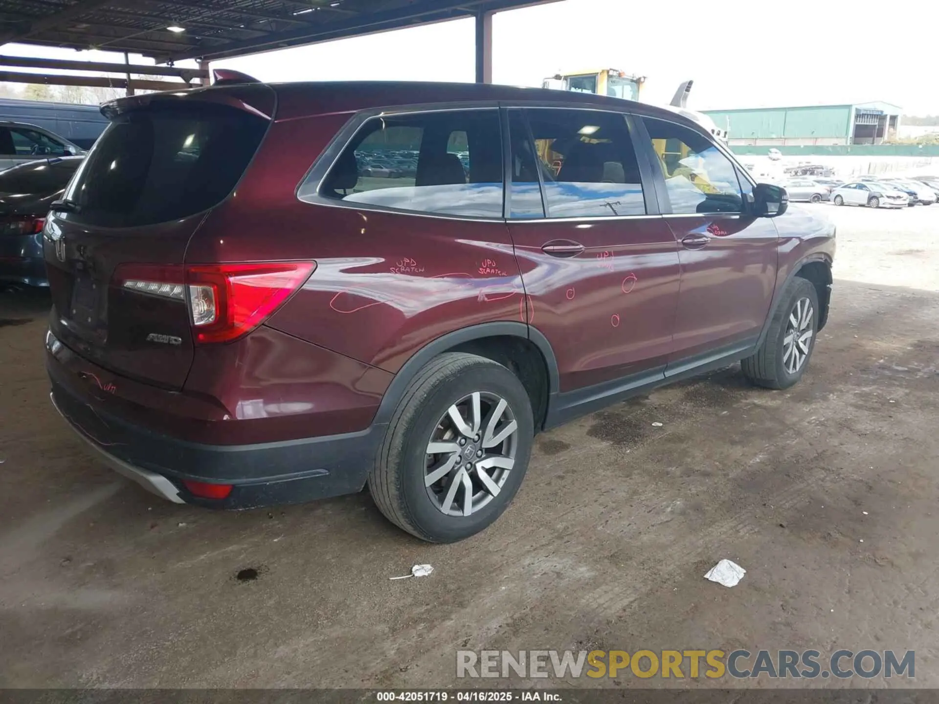 4 Фотография поврежденного автомобиля 5FNYF6H34LB021295 HONDA PILOT 2020