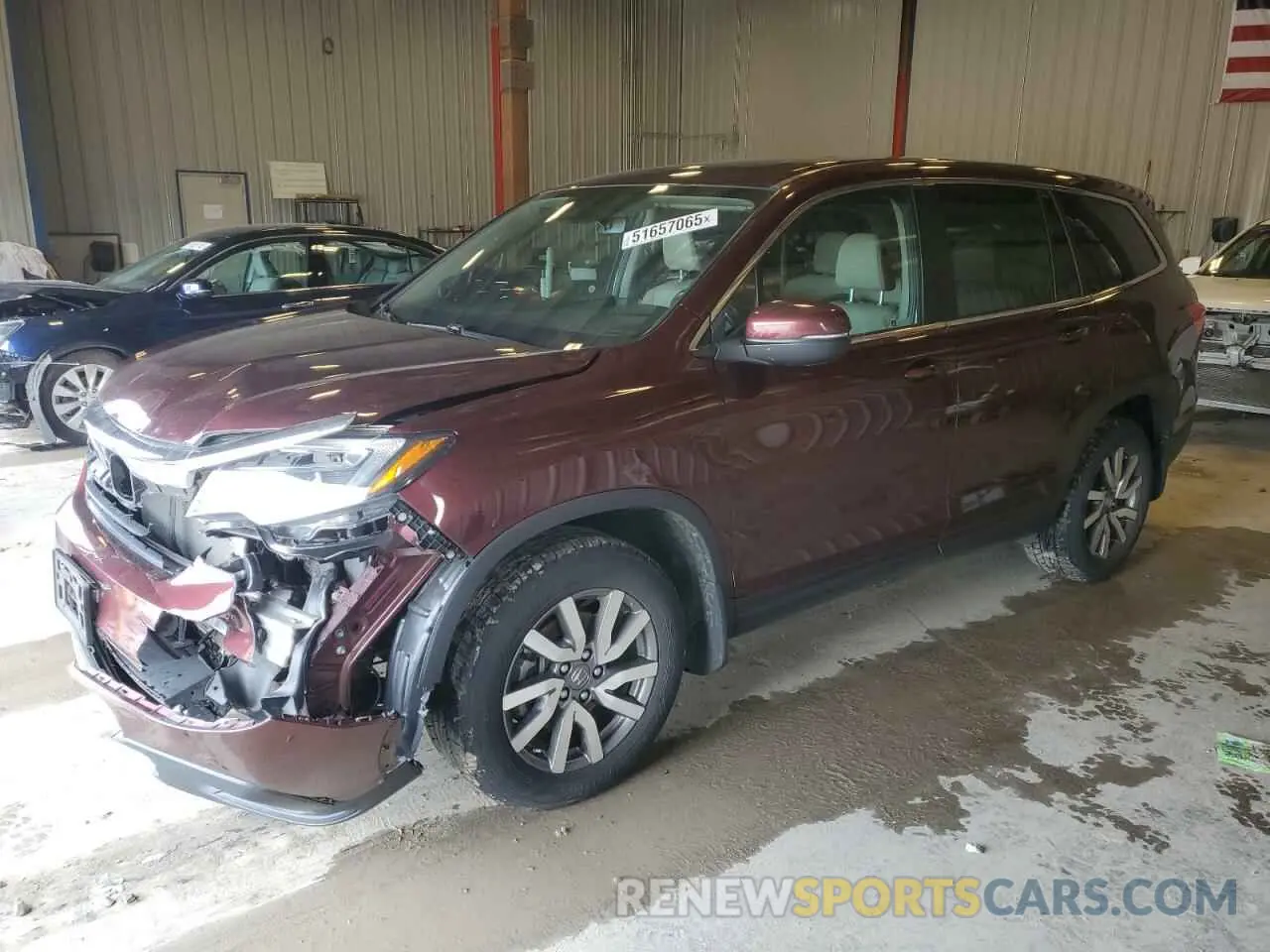 1 Photograph of a damaged car 5FNYF6H51LB014760 HONDA PILOT 2020