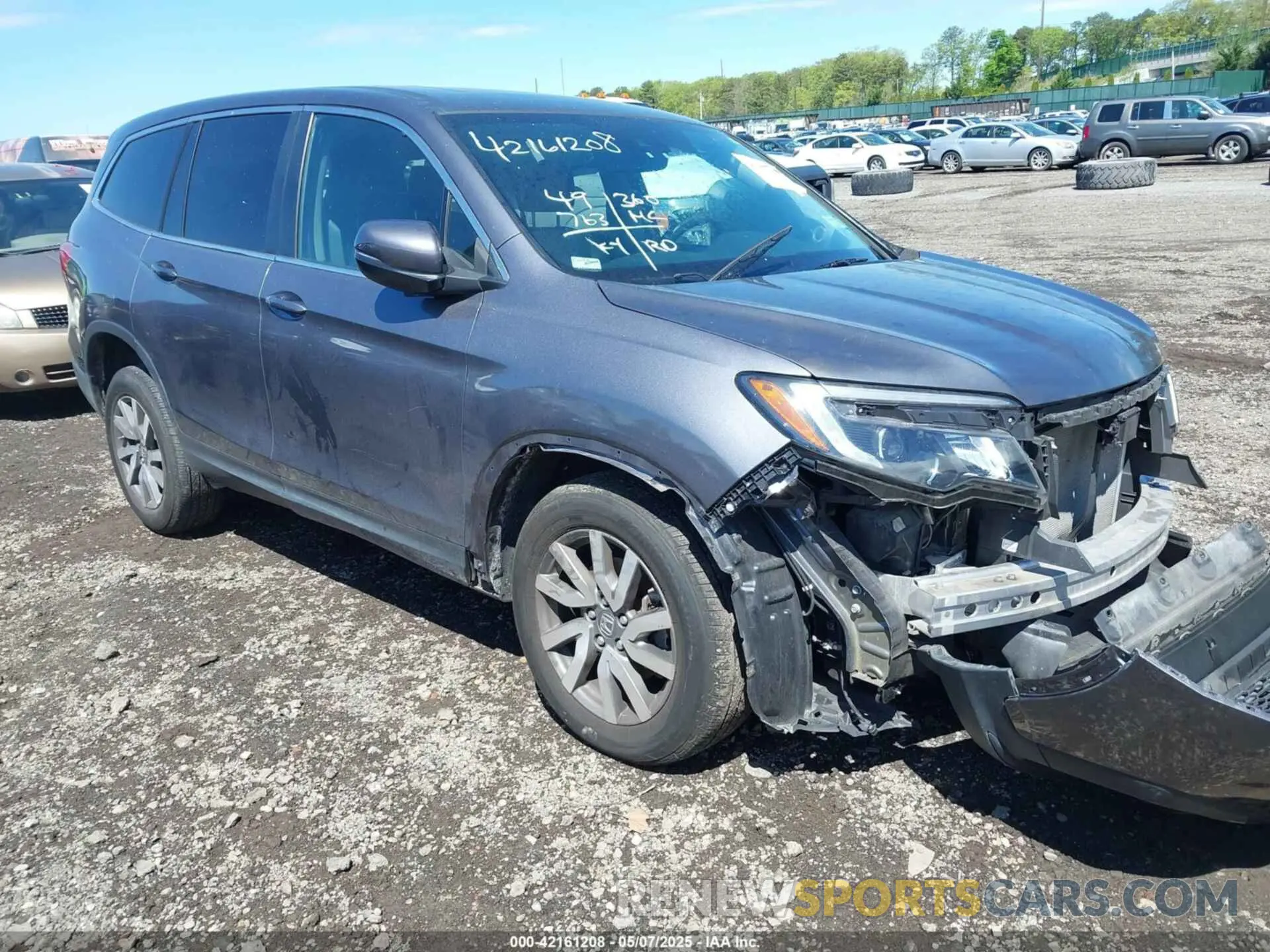 1 Photograph of a damaged car 5FNYF6H51LB038606 HONDA PILOT 2020