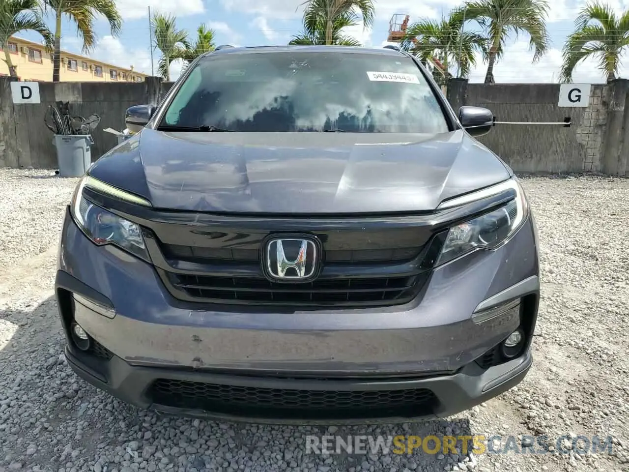5 Фотография поврежденного автомобиля 5FNYF5H21MB037702 HONDA PILOT 2021