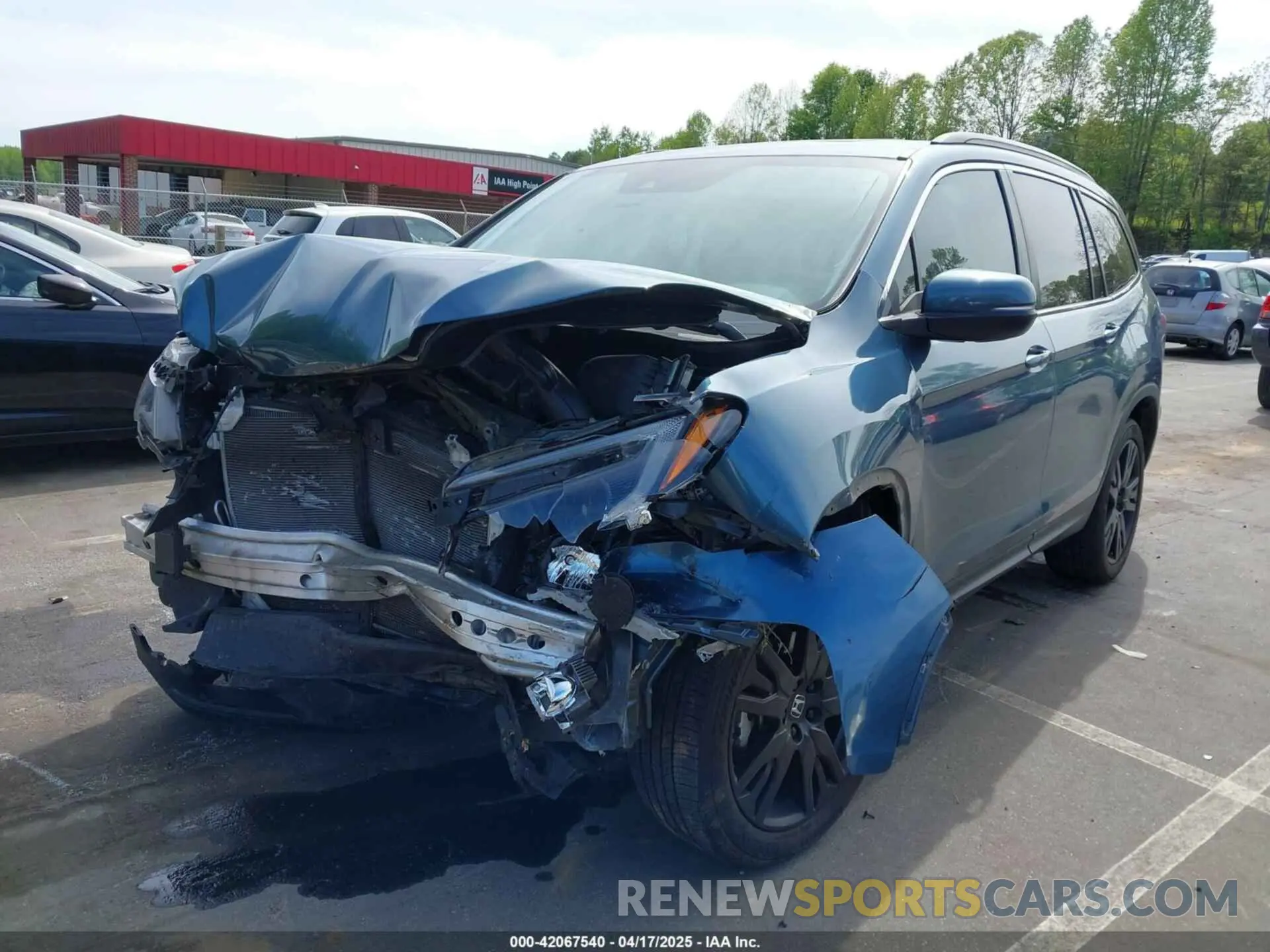 2 Photograph of a damaged car 5FNYF5H23MB008041 HONDA PILOT 2021