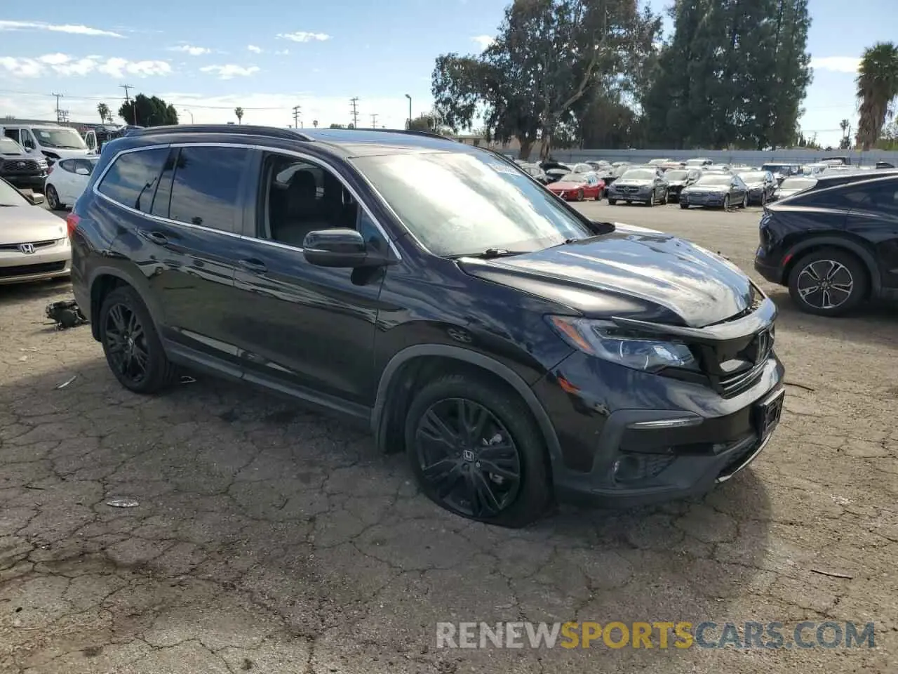 4 Фотография поврежденного автомобиля 5FNYF5H28MB019620 HONDA PILOT 2021