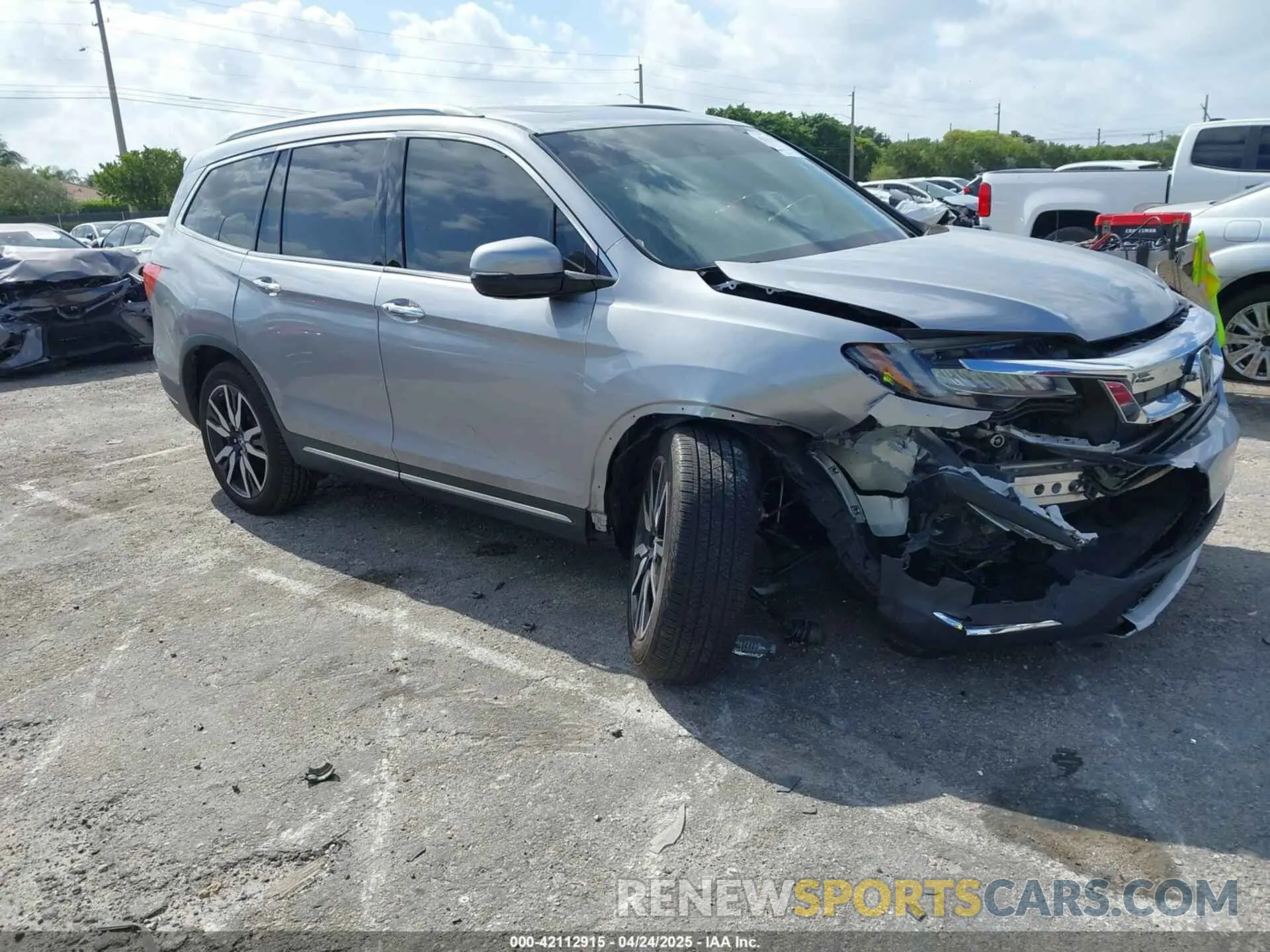 1 Photograph of a damaged car 5FNYF5H99MB041638 HONDA PILOT 2021