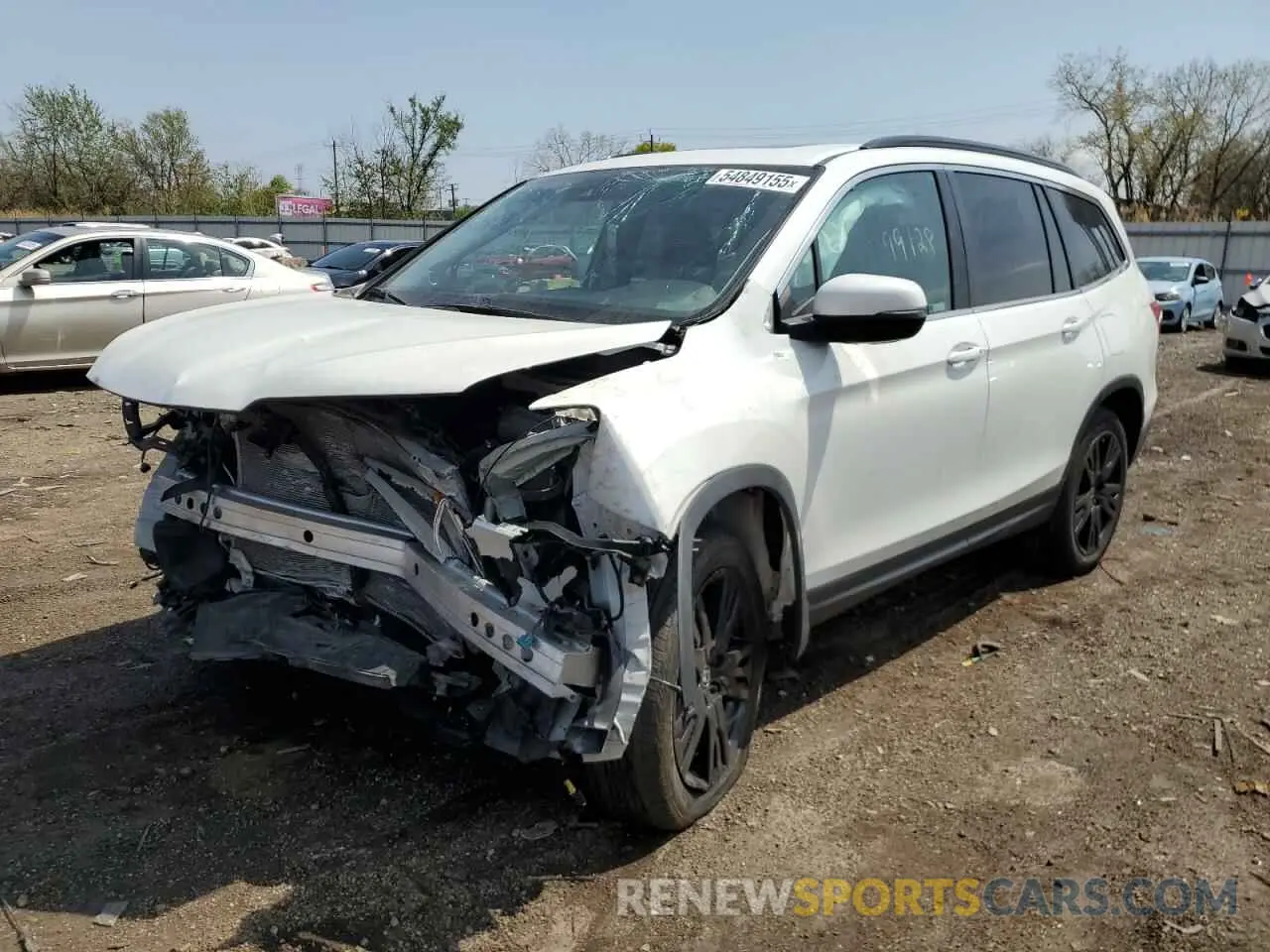 1 Photograph of a damaged car 5FNYF6H20MB099128 HONDA PILOT 2021