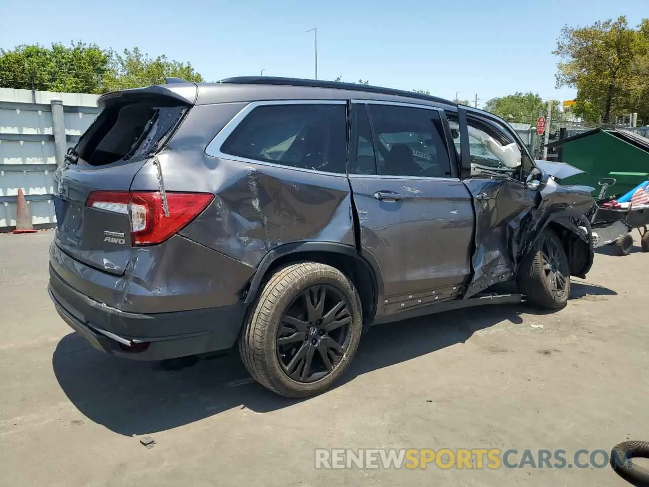 3 Photograph of a damaged car 5FNYF6H25MB009228 HONDA PILOT 2021