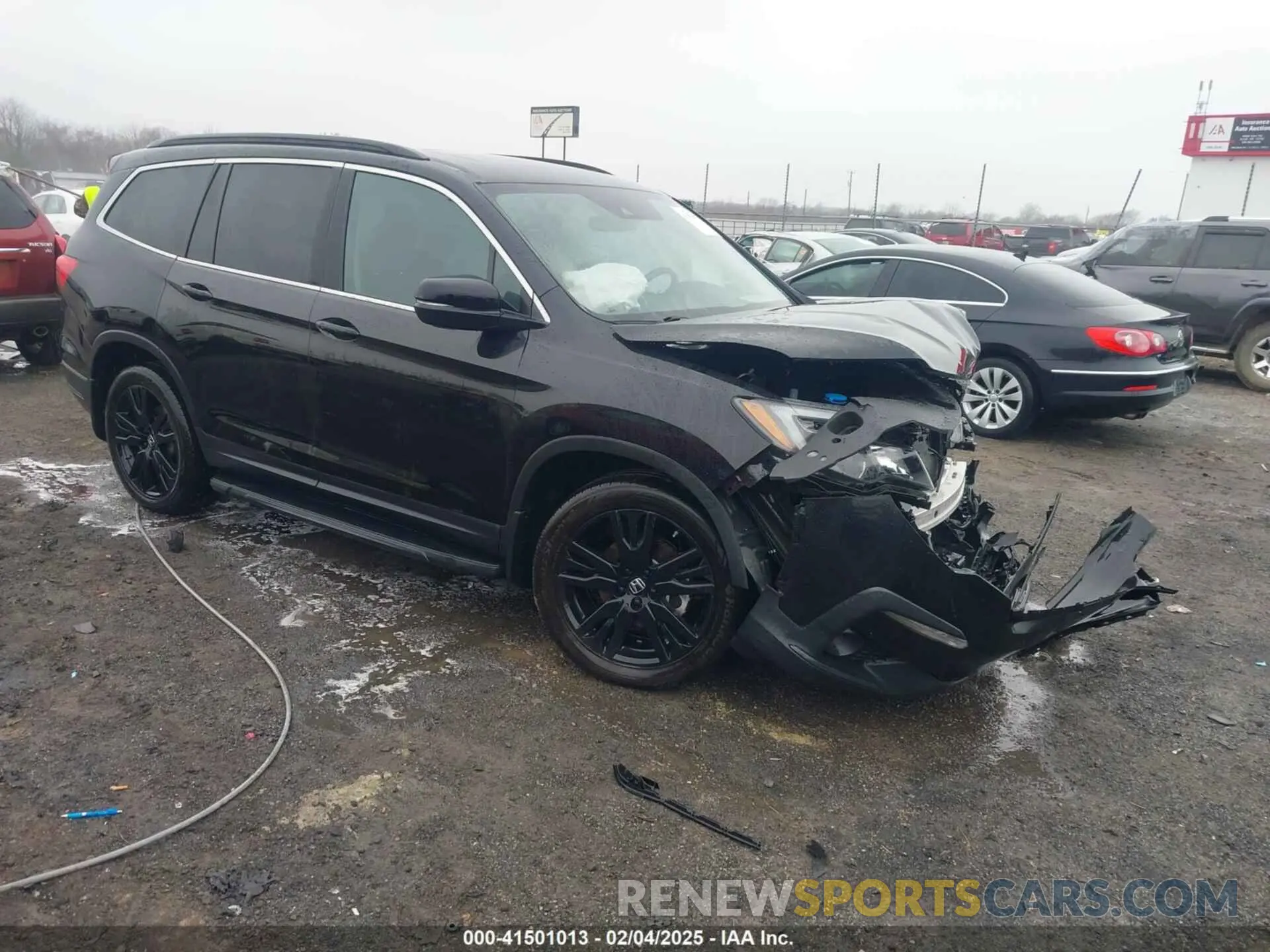 1 Photograph of a damaged car 5FNYF6H29MB002461 HONDA PILOT 2021