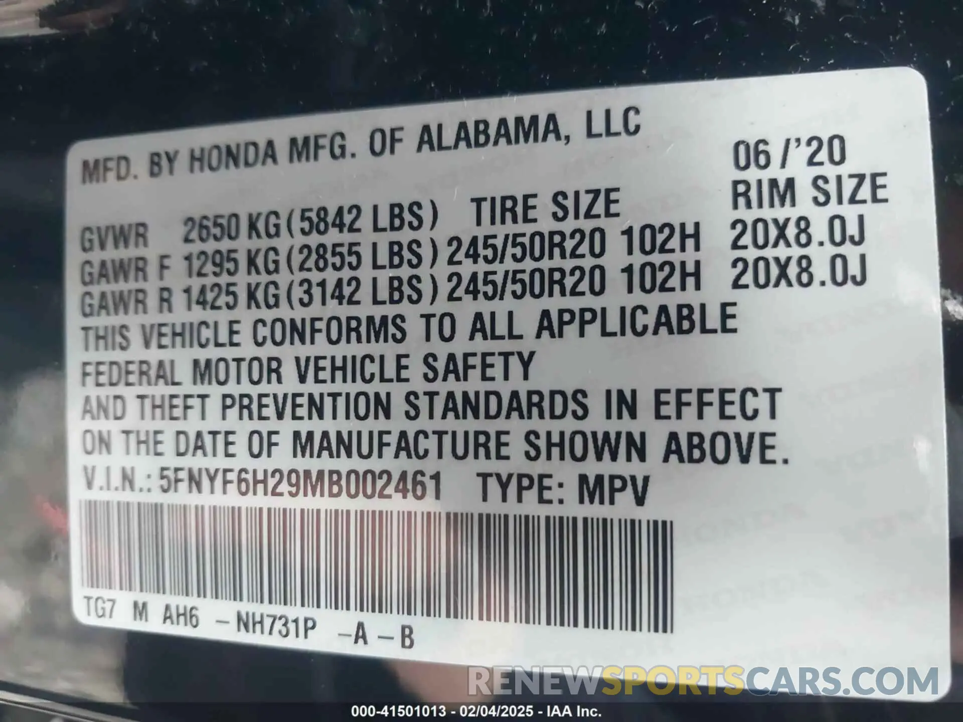 9 Photograph of a damaged car 5FNYF6H29MB002461 HONDA PILOT 2021