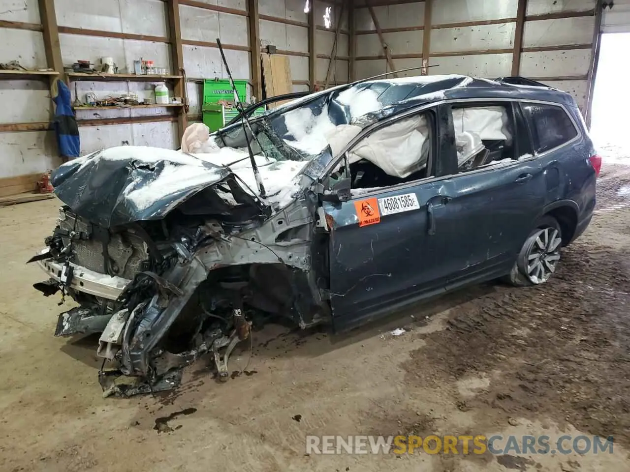 1 Photograph of a damaged car 5FNYF6H36MB059371 HONDA PILOT 2021