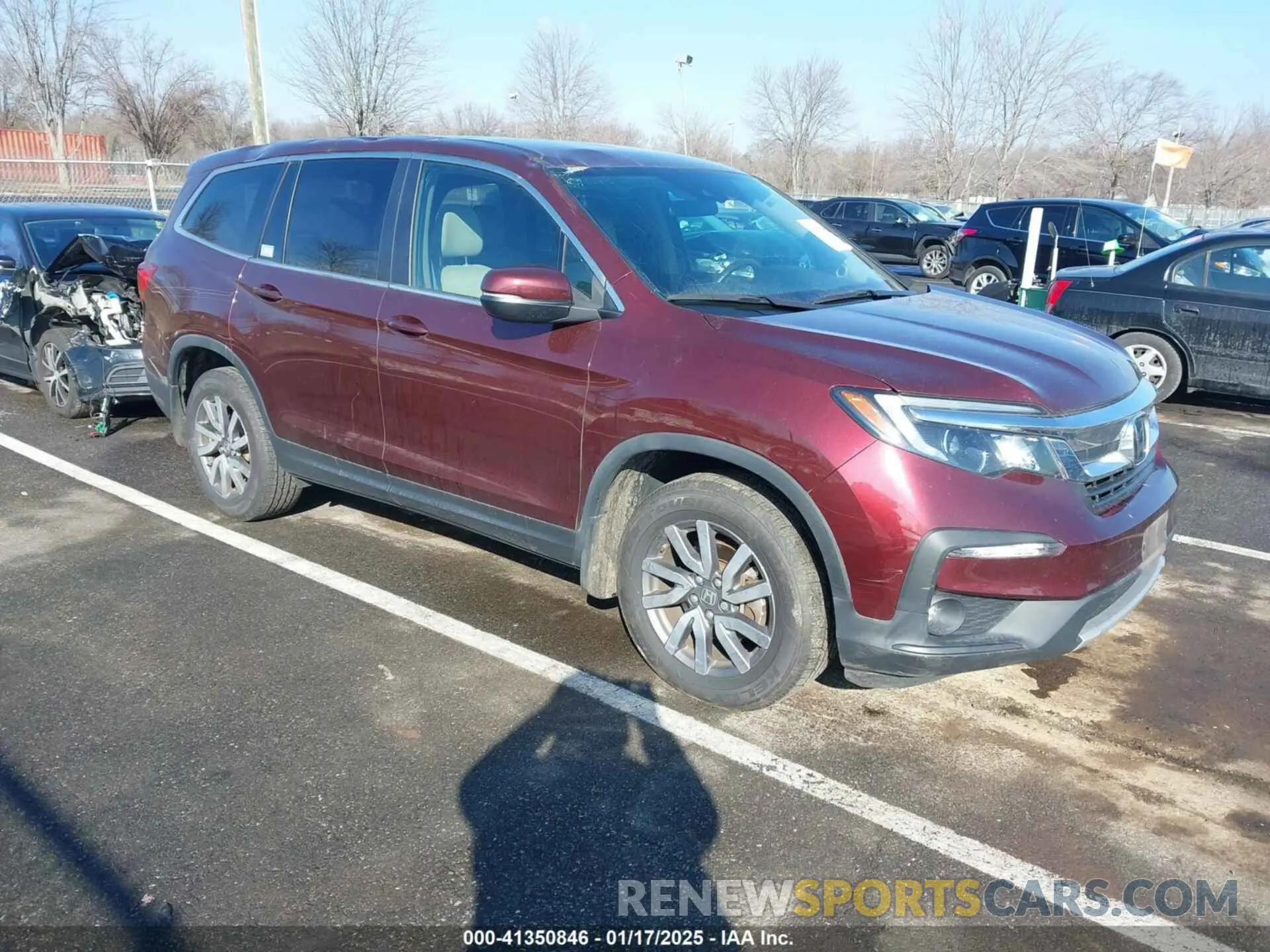 1 Photograph of a damaged car 5FNYF6H39MB093403 HONDA PILOT 2021