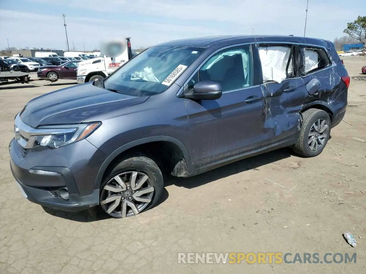1 Photograph of a damaged car 5FNYF6H53MB085332 HONDA PILOT 2021