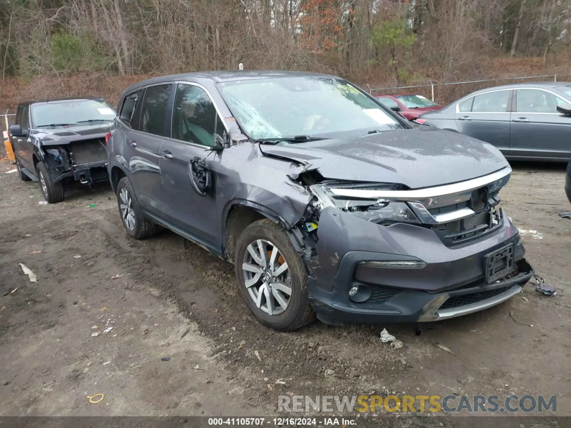 1 Photograph of a damaged car 5FNYF6H56MB038117 HONDA PILOT 2021