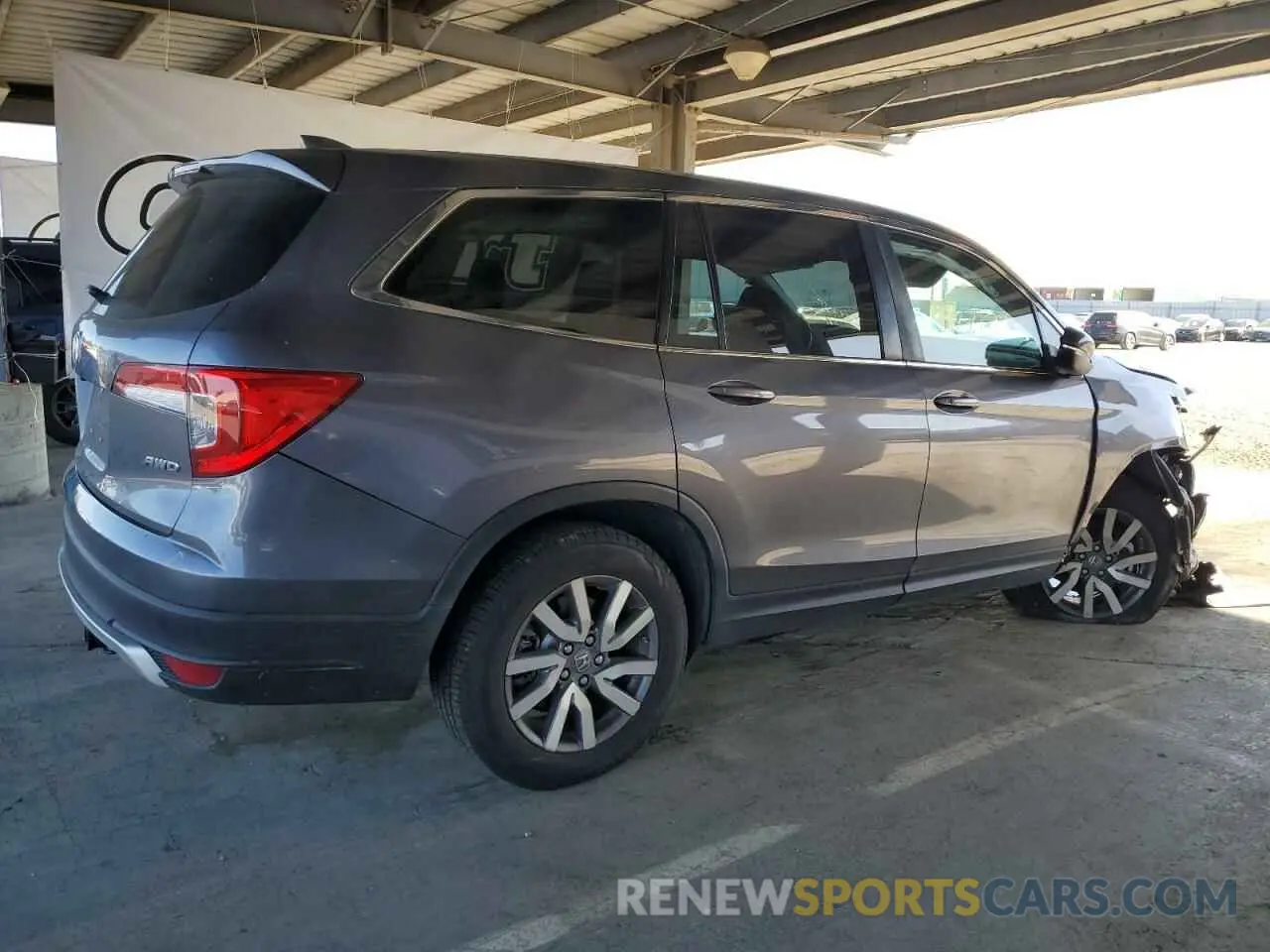 3 Photograph of a damaged car 5FNYF6H58MB001098 HONDA PILOT 2021