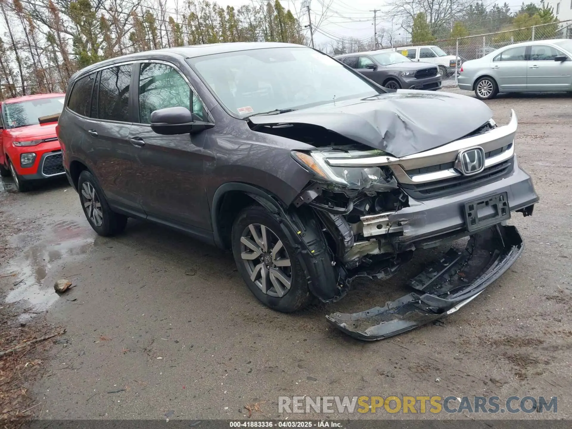 1 Photograph of a damaged car 5FNYF6H58MB021982 HONDA PILOT 2021