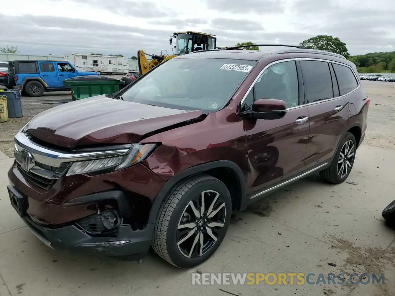 1 Photograph of a damaged car 5FNYF6H94MB062080 HONDA PILOT 2021