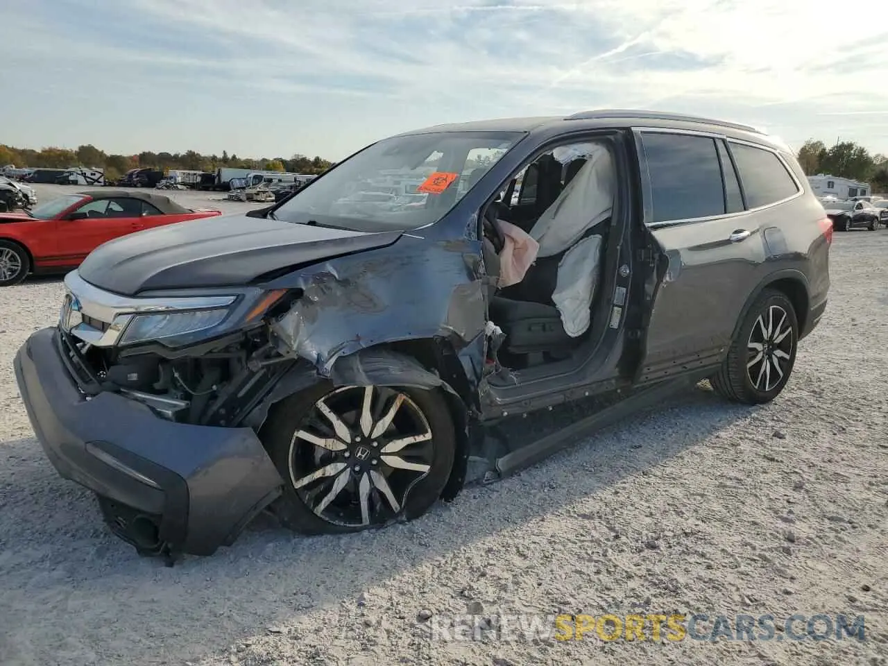 1 Photograph of a damaged car 5FNYF6H97MB047153 HONDA PILOT 2021