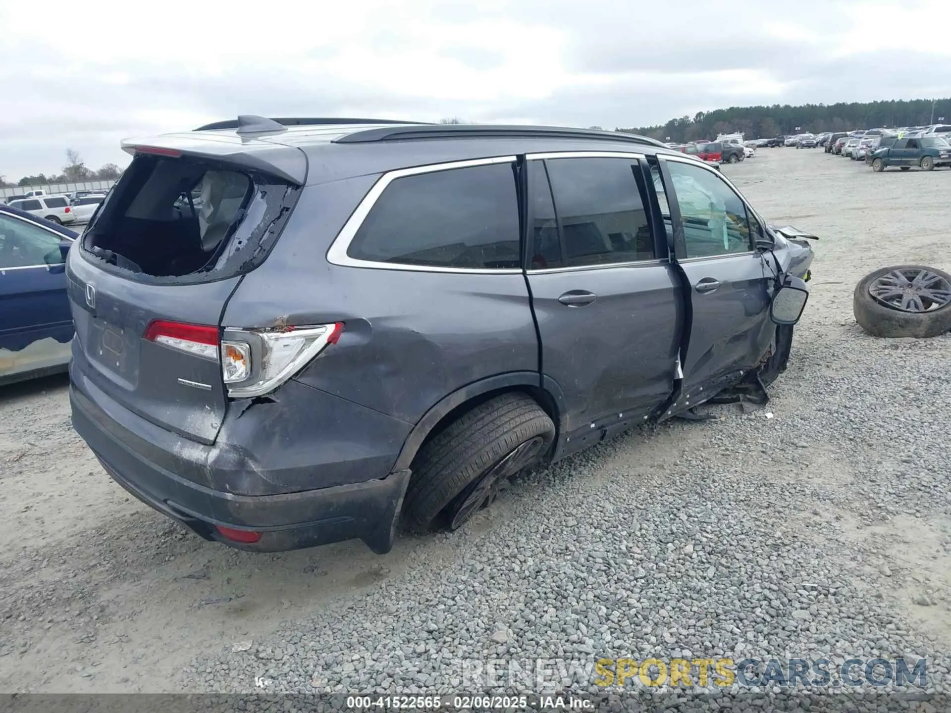 4 Фотография поврежденного автомобиля 5FNYF5H27NB032330 HONDA PILOT 2022