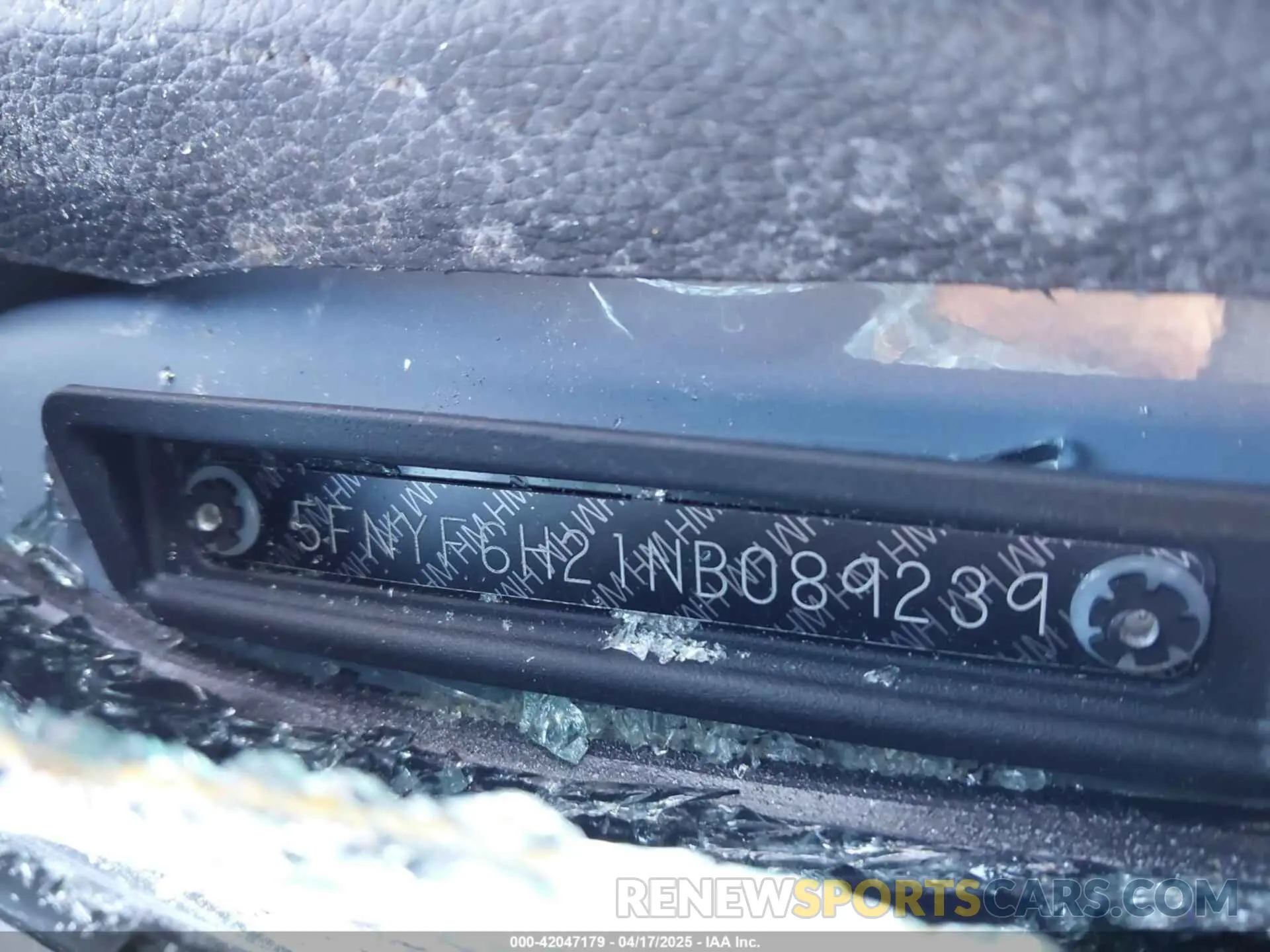 16 Фотография поврежденного автомобиля 5FNYF6H21NB089239 HONDA PILOT 2022