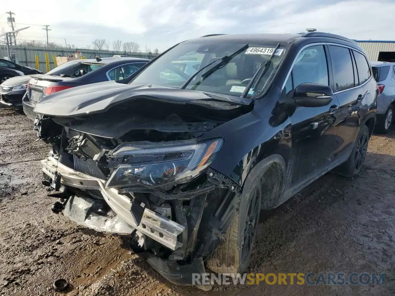 1 Photograph of a damaged car 5FNYF6H23NB078193 HONDA PILOT 2022