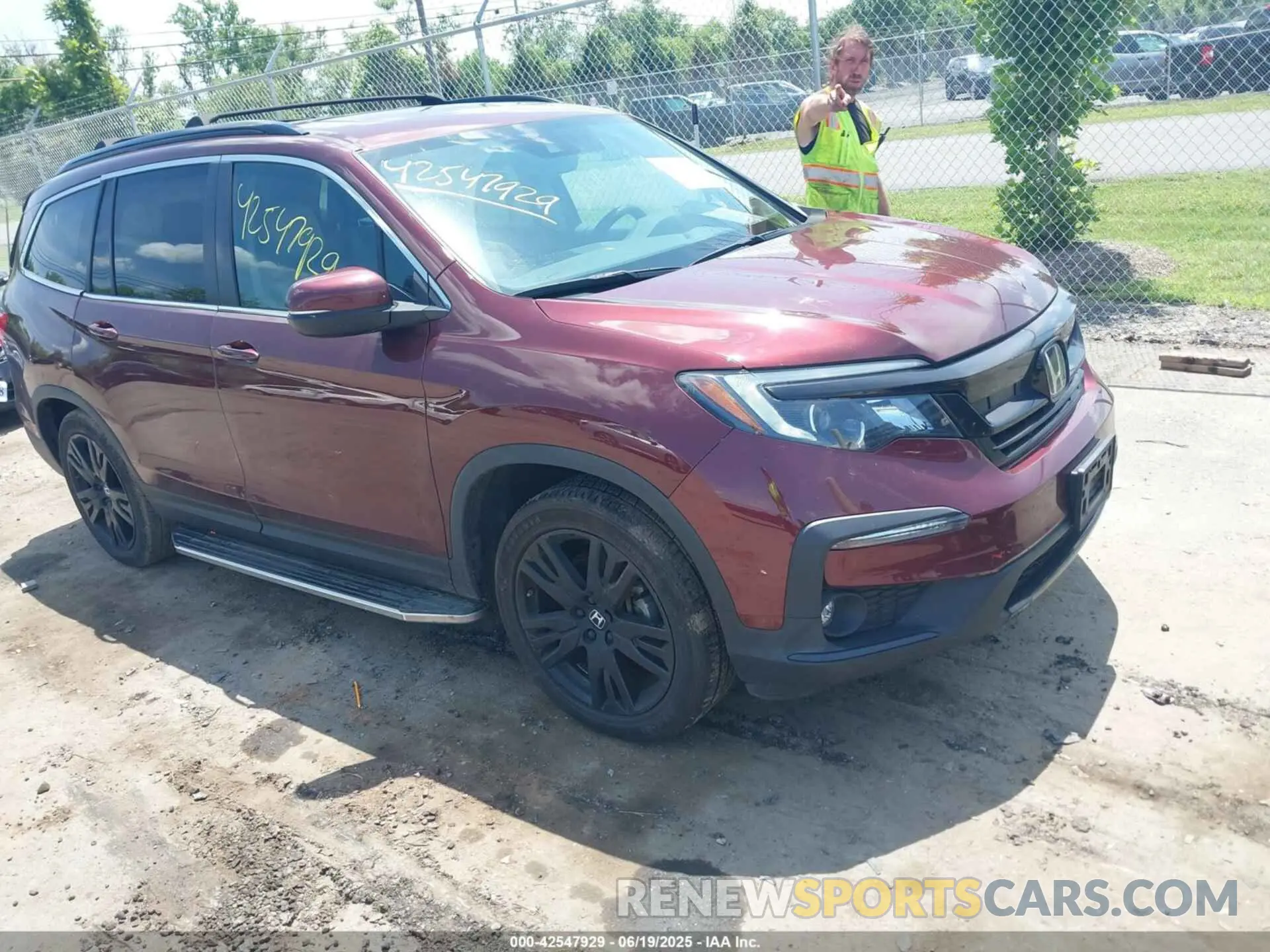 1 Photograph of a damaged car 5FNYF6H25NB043073 HONDA PILOT 2022