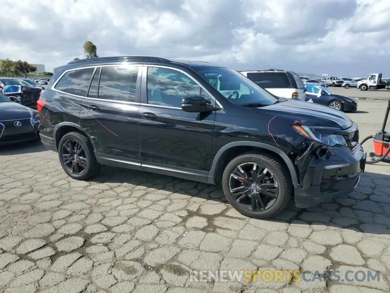 4 Фотография поврежденного автомобиля 5FNYF6H25NB055899 HONDA PILOT 2022