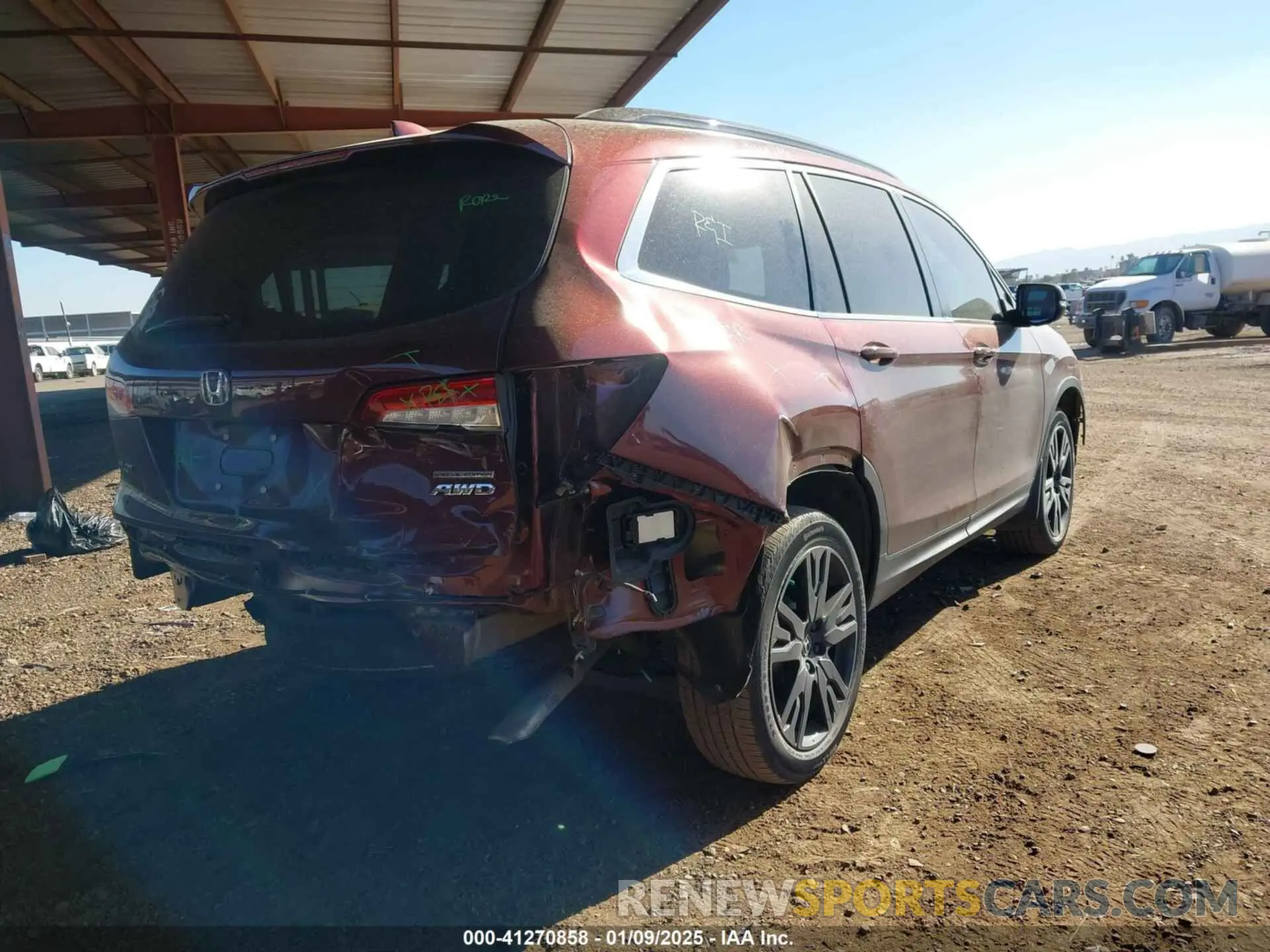 4 Фотография поврежденного автомобиля 5FNYF6H2XNB087991 HONDA PILOT 2022