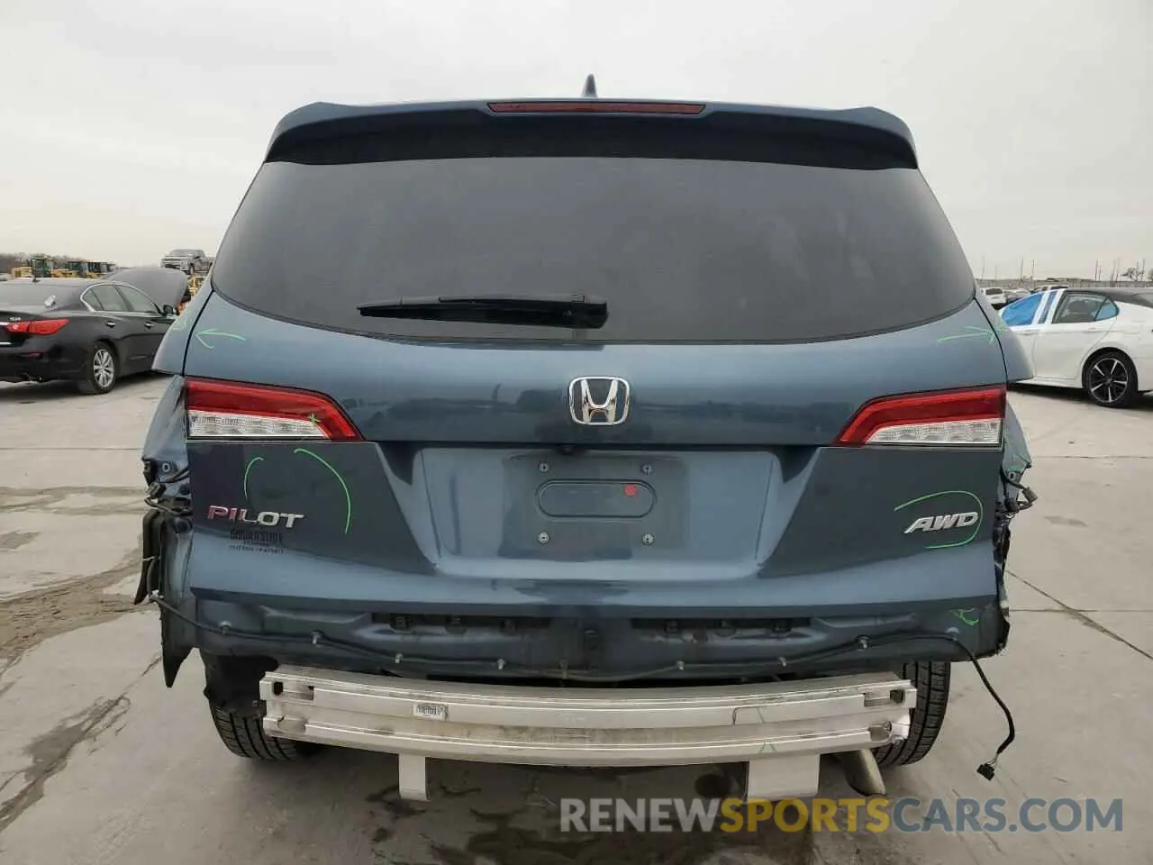 6 Фотография поврежденного автомобиля 5FNYF6H51NB009139 HONDA PILOT 2022