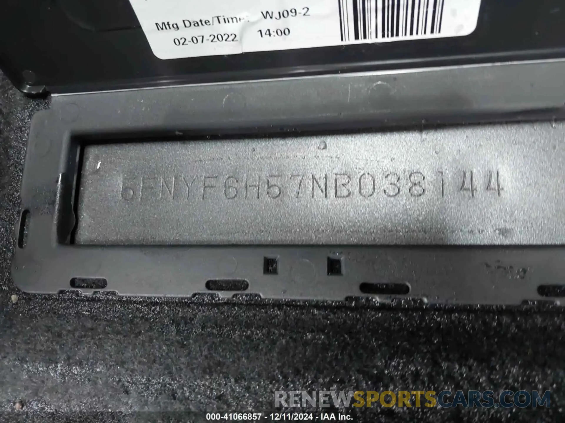 9 Фотография поврежденного автомобиля 5FNYF6H57NB038144 HONDA PILOT 2022