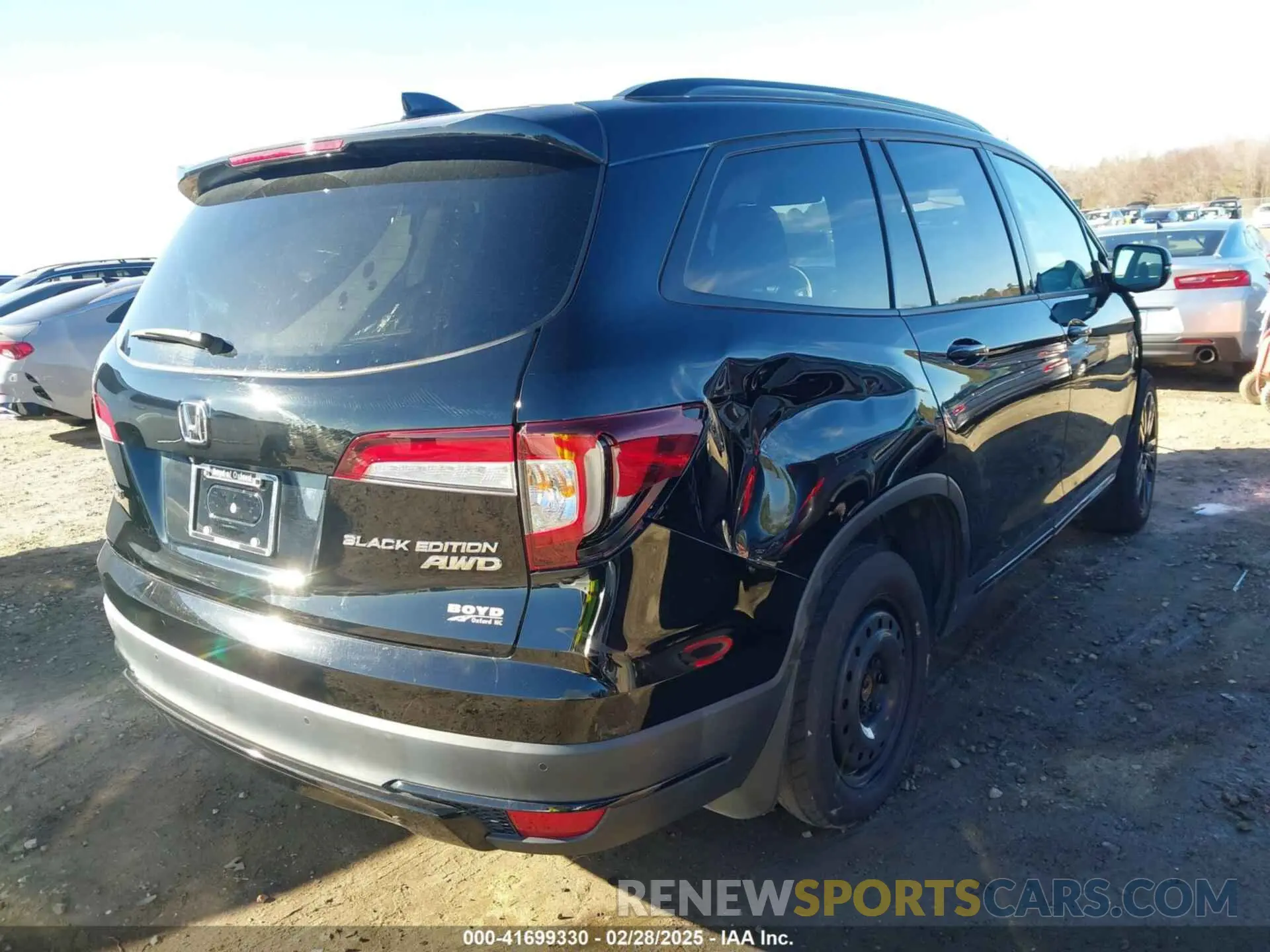4 Photograph of a damaged car 5FNYF6H73NB006907 HONDA PILOT 2022