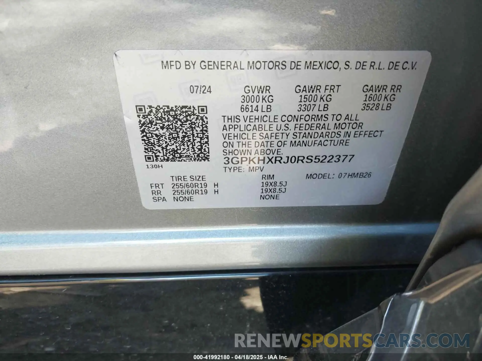 9 Фотография поврежденного автомобиля 3GPKHXRJ0RS522377 HONDA PROLOGUE 2024