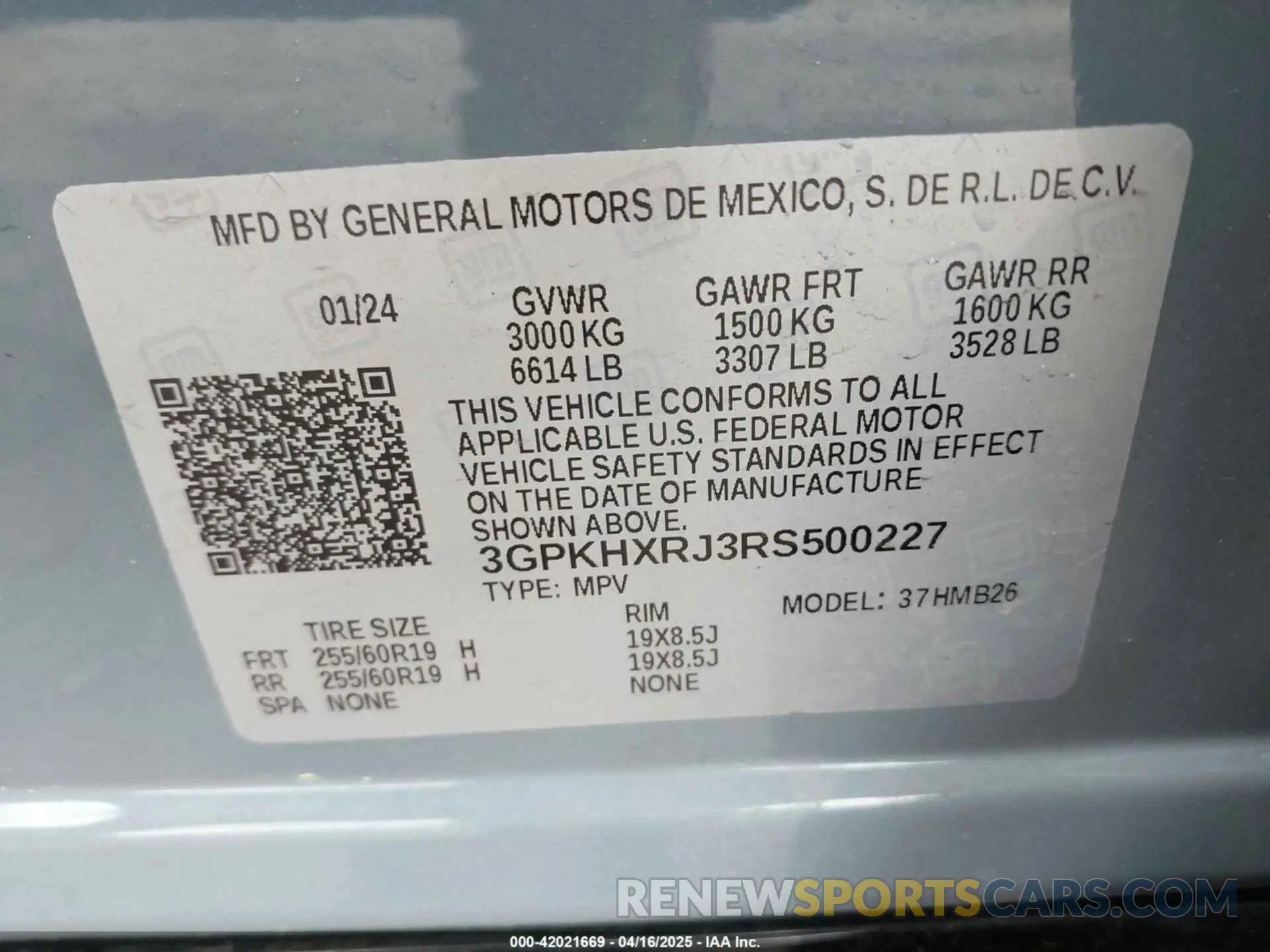 9 Фотография поврежденного автомобиля 3GPKHXRJ3RS500227 HONDA PROLOGUE 2024