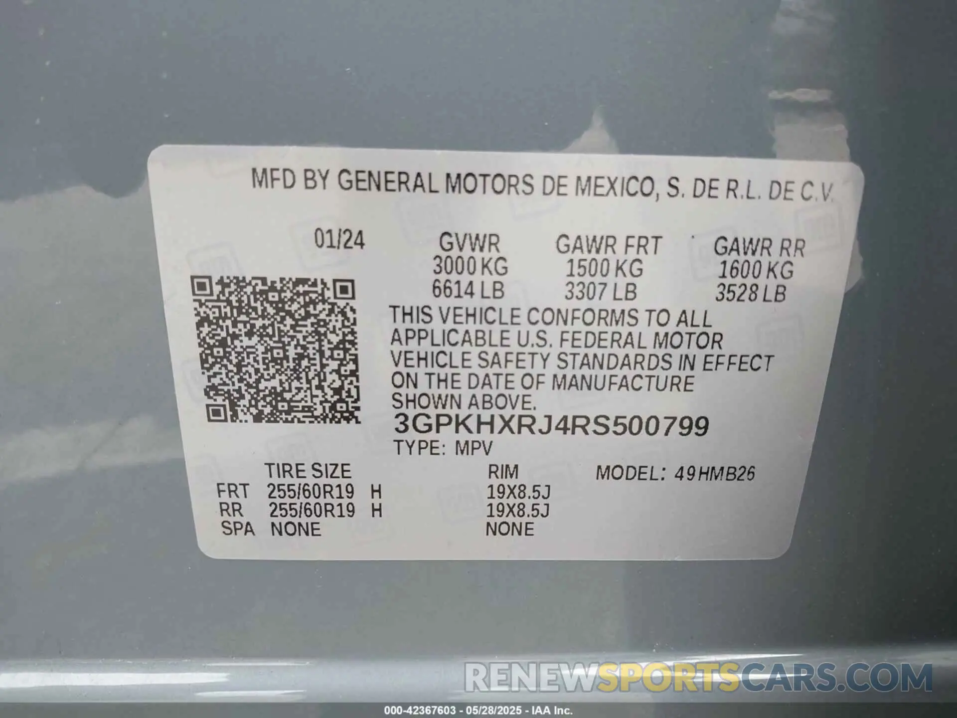 9 Photograph of a damaged car 3GPKHXRJ4RS500799 HONDA PROLOGUE 2024