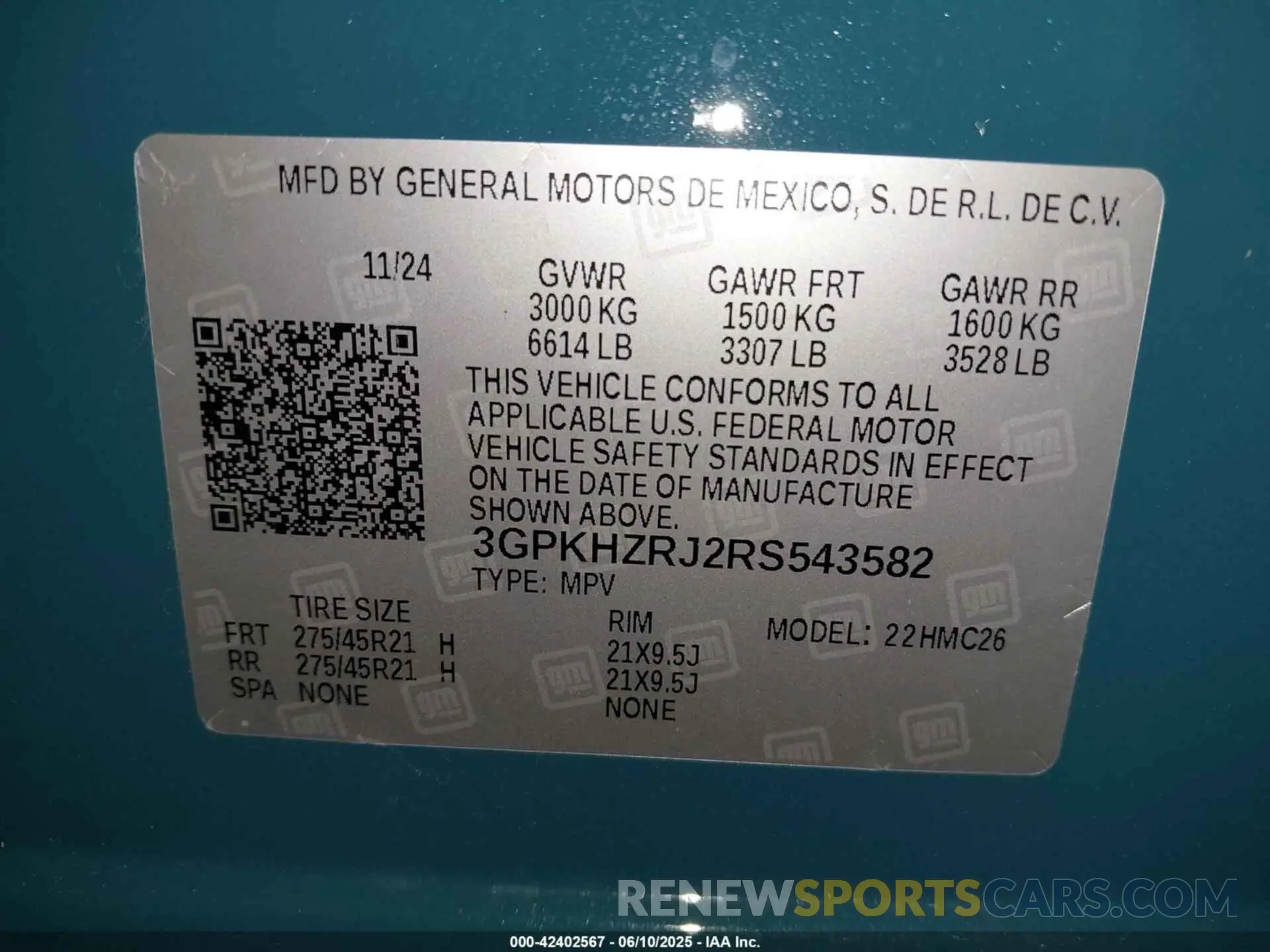 9 Фотография поврежденного автомобиля 3GPKHZRJ2RS543582 HONDA PROLOGUE 2024