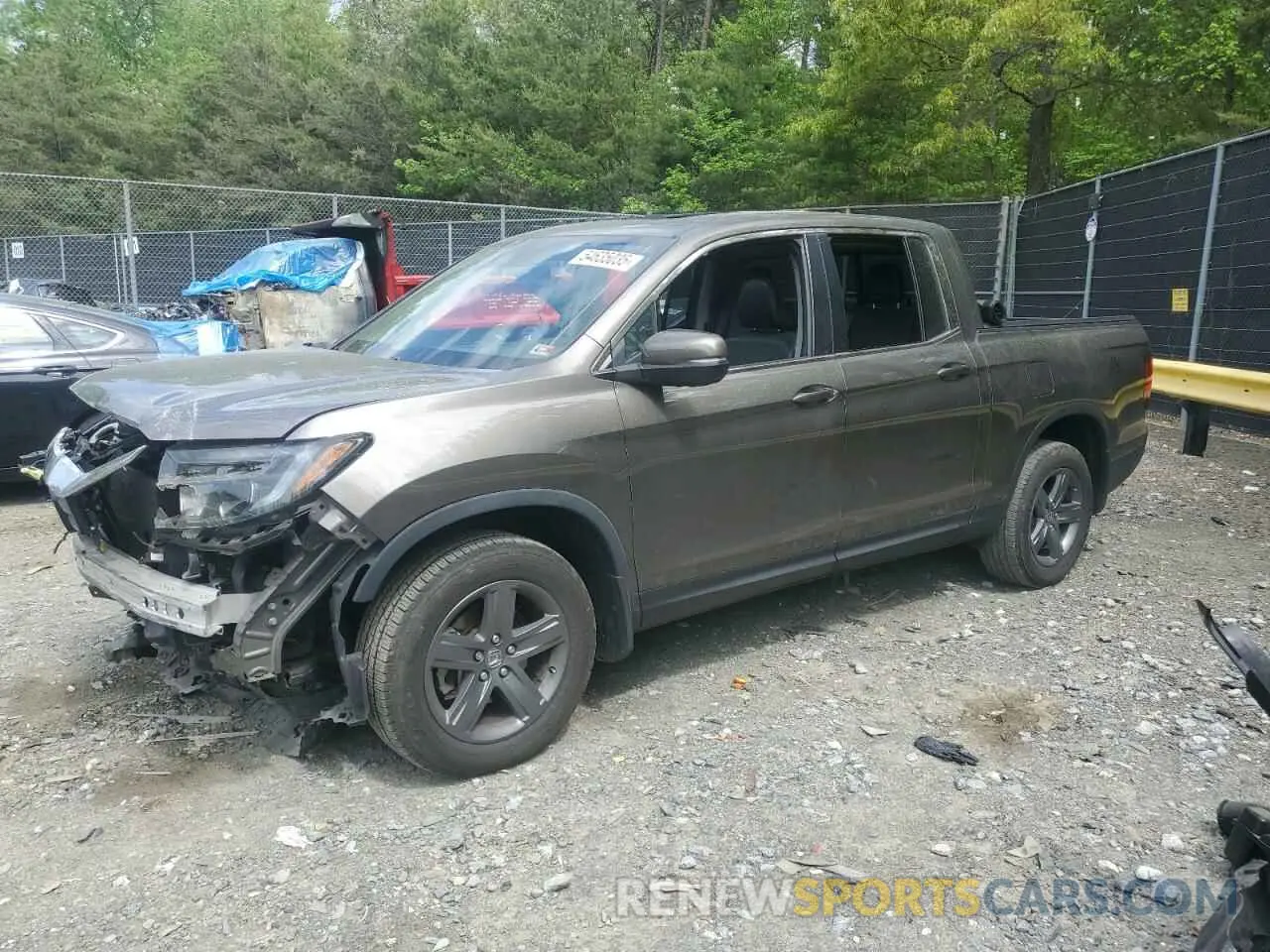 1 Photograph of a damaged car 5FPYK3F52MB016006 HONDA RIDGELINE 2021