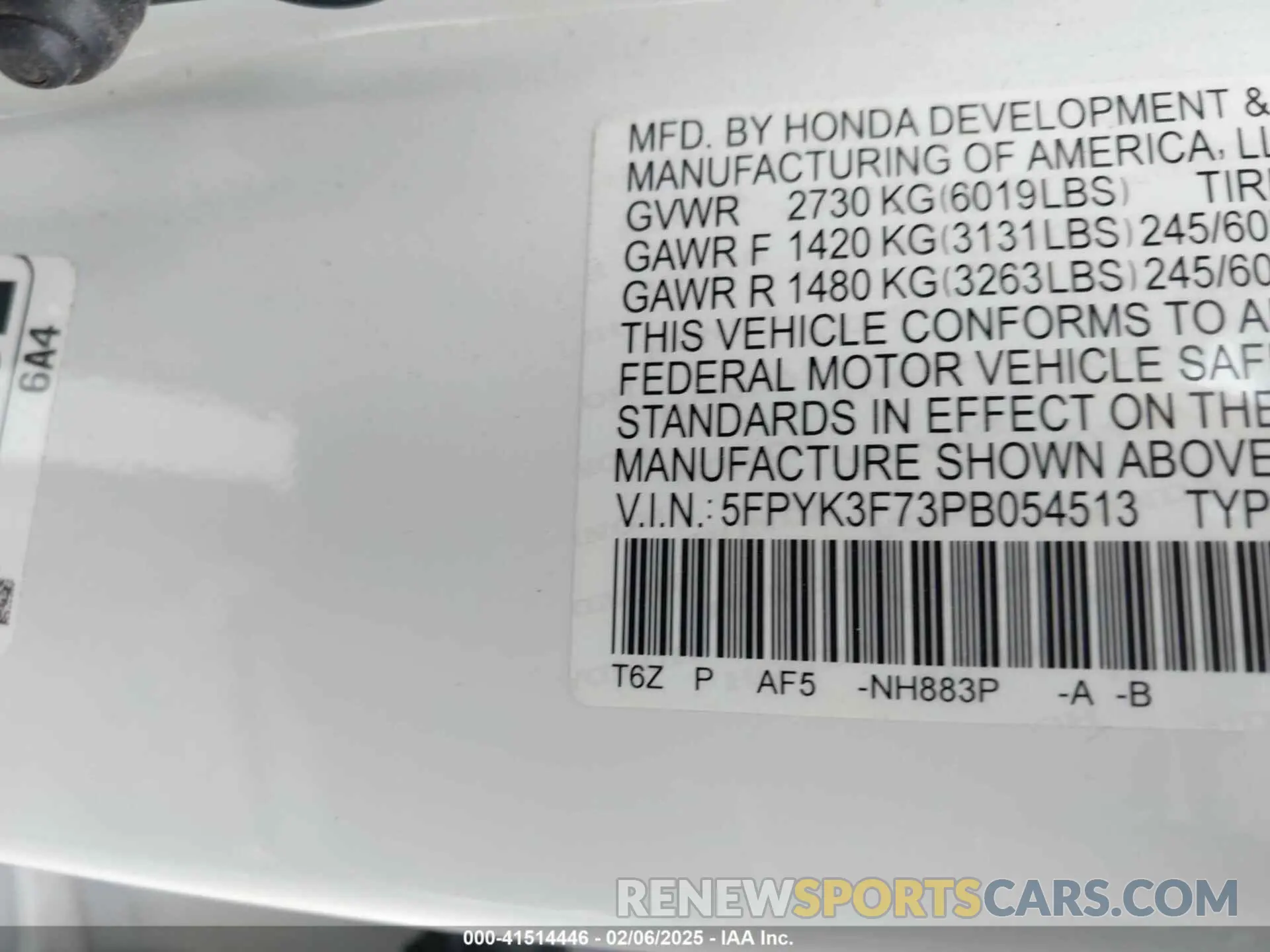 9 Фотография поврежденного автомобиля 5FPYK3F73PB054513 HONDA RIDGELINE 2023