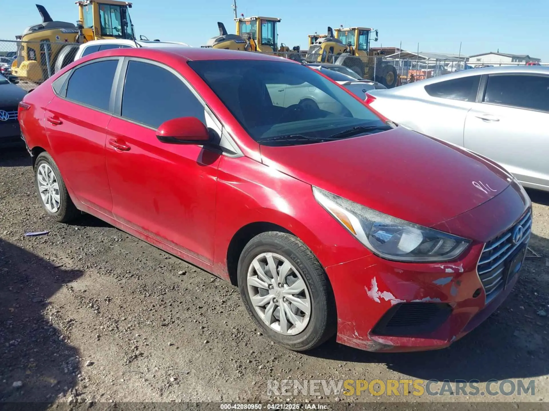 1 Photograph of a damaged car 3KPC24A30KE073130 HYUNDAI ACCENT 2019
