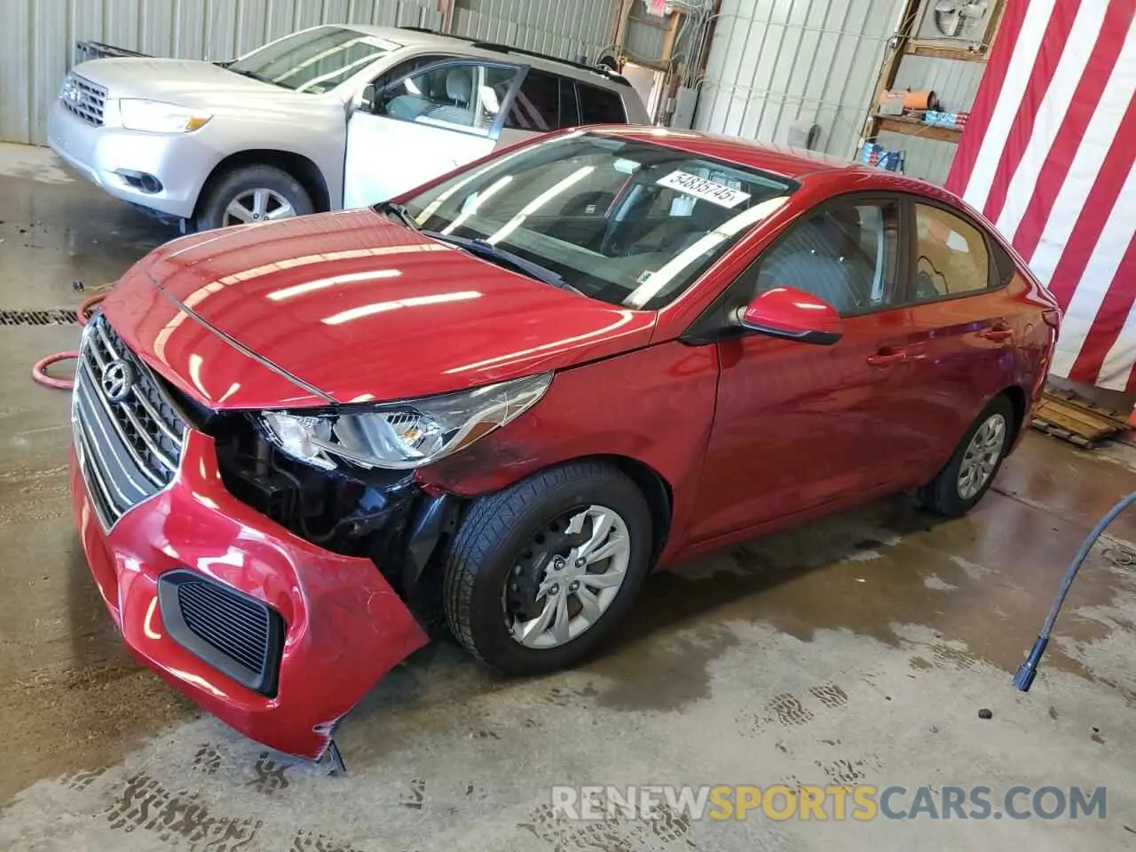 1 Photograph of a damaged car 3KPC24A32KE077647 HYUNDAI ACCENT 2019