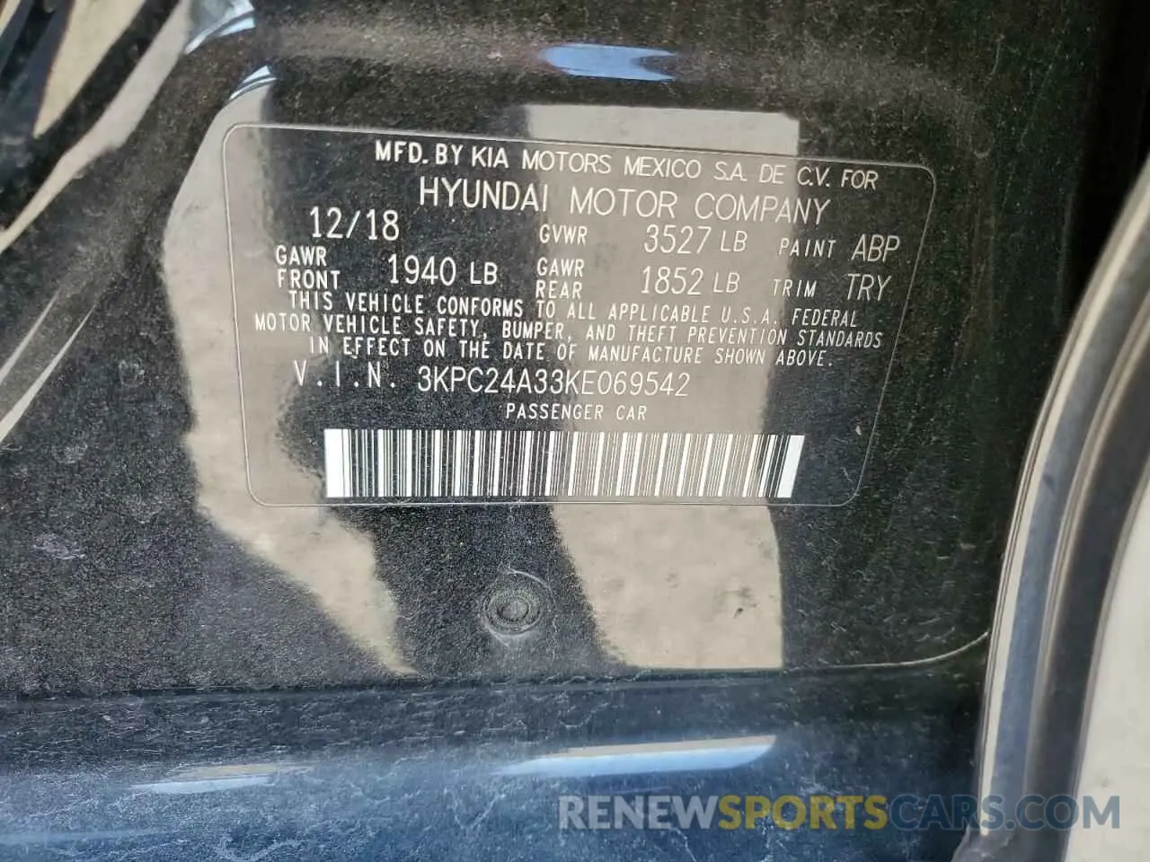 14 Фотография поврежденного автомобиля 3KPC24A33KE069542 HYUNDAI ACCENT 2019