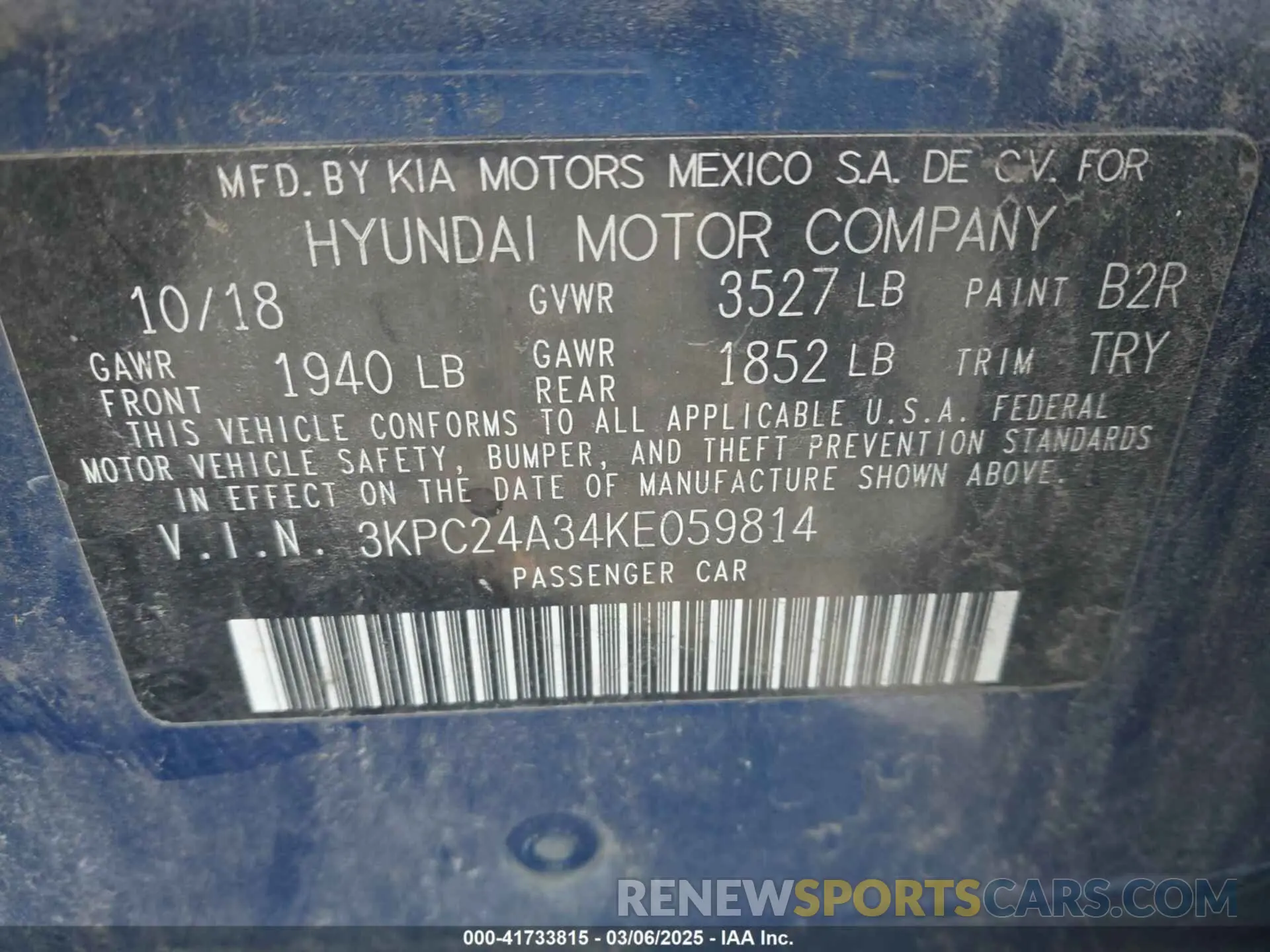9 Photograph of a damaged car 3KPC24A34KE059814 HYUNDAI ACCENT 2019