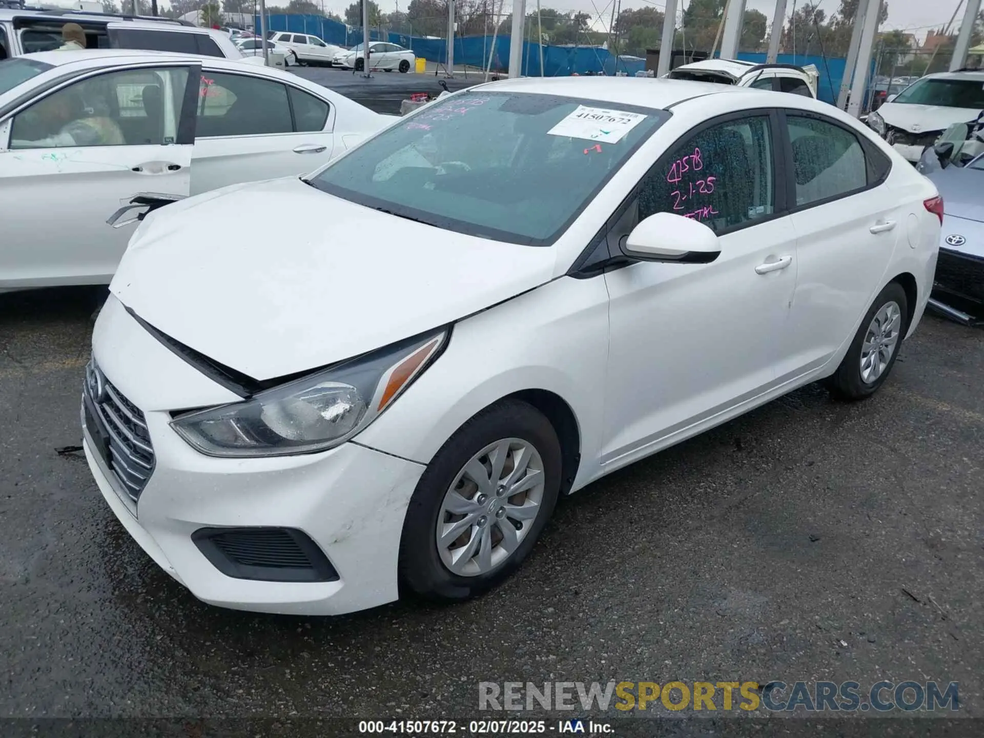 2 Photograph of a damaged car 3KPC24A35KE072913 HYUNDAI ACCENT 2019