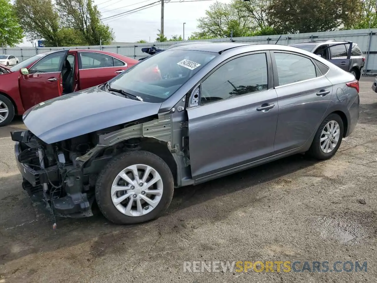 1 Photograph of a damaged car 3KPC24A36KE044358 HYUNDAI ACCENT 2019