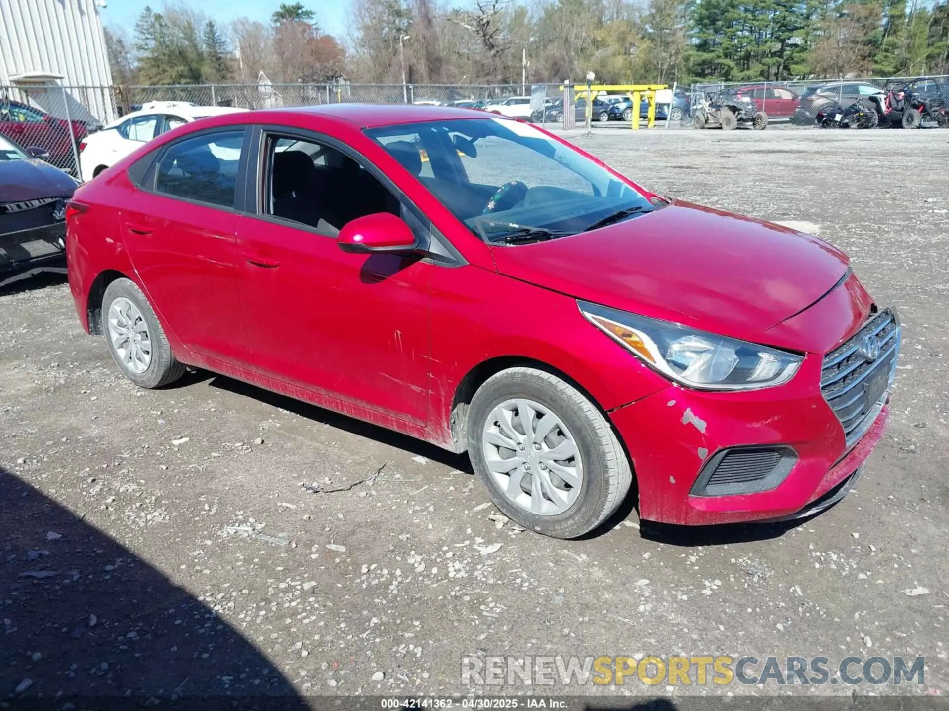 1 Photograph of a damaged car 3KPC24A36KE079269 HYUNDAI ACCENT 2019