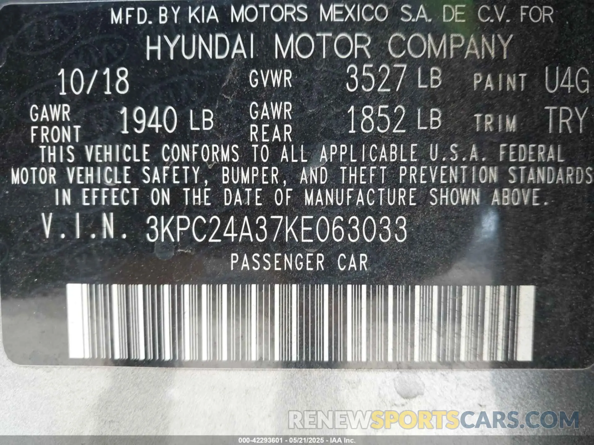 9 Фотография поврежденного автомобиля 3KPC24A37KE063033 HYUNDAI ACCENT 2019