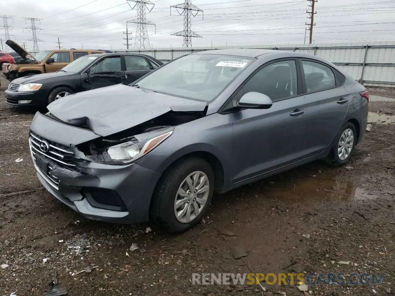 1 Photograph of a damaged car 3KPC24A38KE080665 HYUNDAI ACCENT 2019