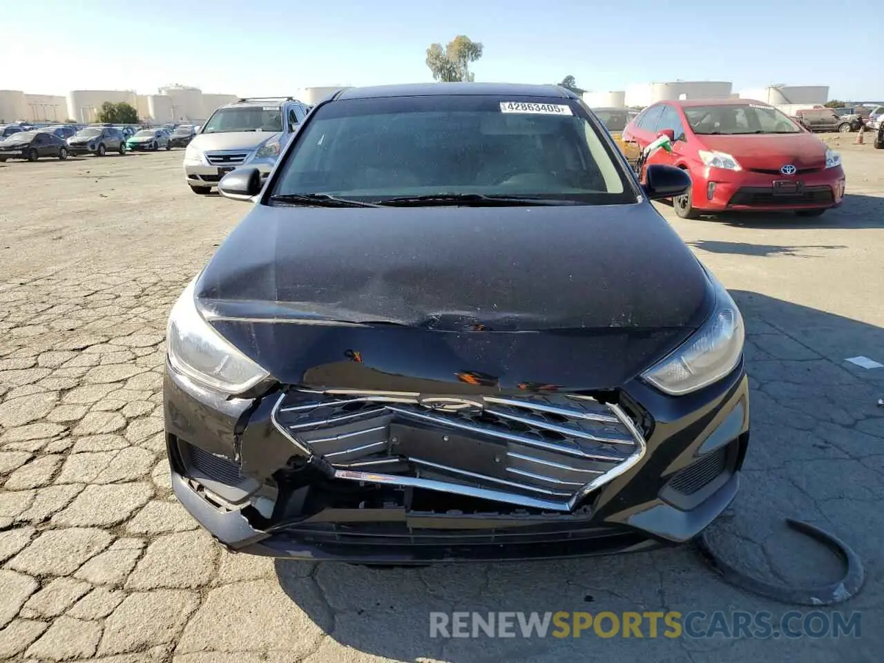 5 Photograph of a damaged car 3KPC24A3XKE044766 HYUNDAI ACCENT 2019