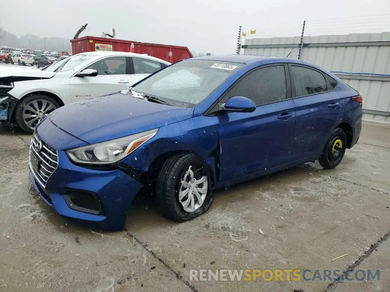 1 Photograph of a damaged car 3KPC24A3XKE068114 HYUNDAI ACCENT 2019