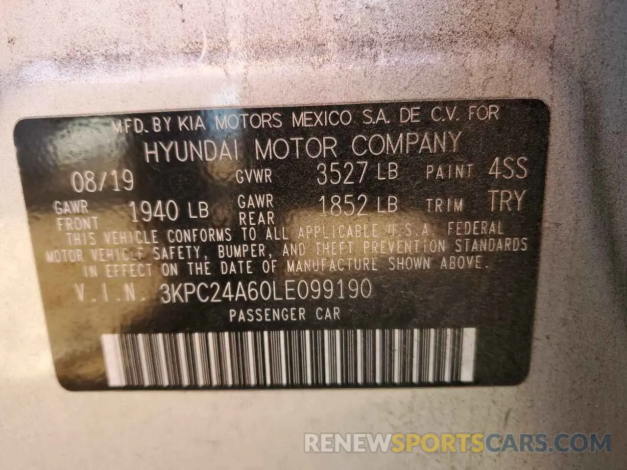 12 Фотография поврежденного автомобиля 3KPC24A60LE099190 HYUNDAI ACCENT 2020