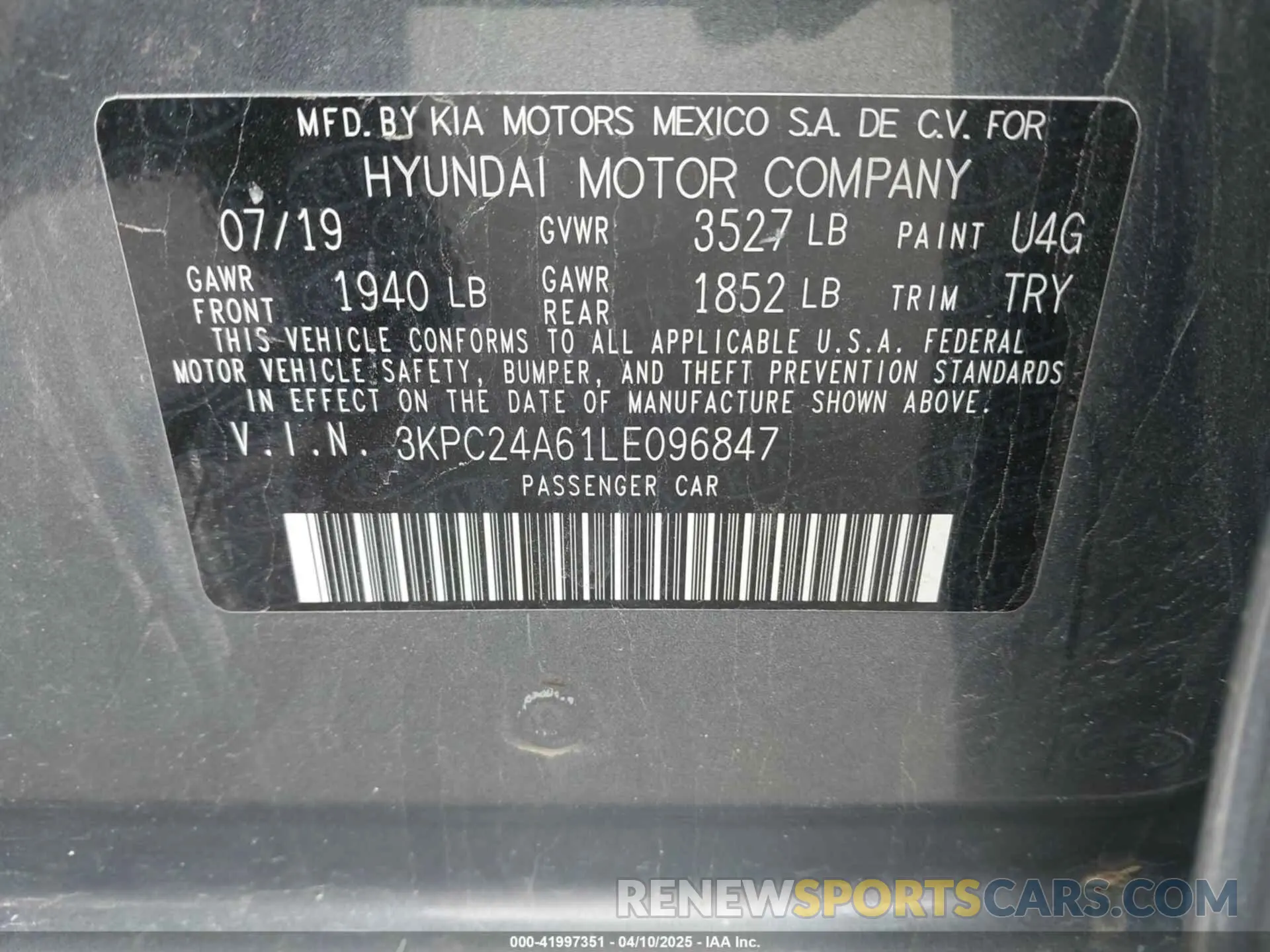 9 Фотография поврежденного автомобиля 3KPC24A61LE096847 HYUNDAI ACCENT 2020
