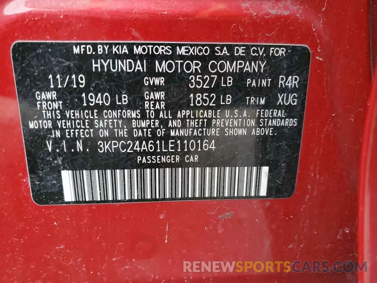 12 Фотография поврежденного автомобиля 3KPC24A61LE110164 HYUNDAI ACCENT 2020